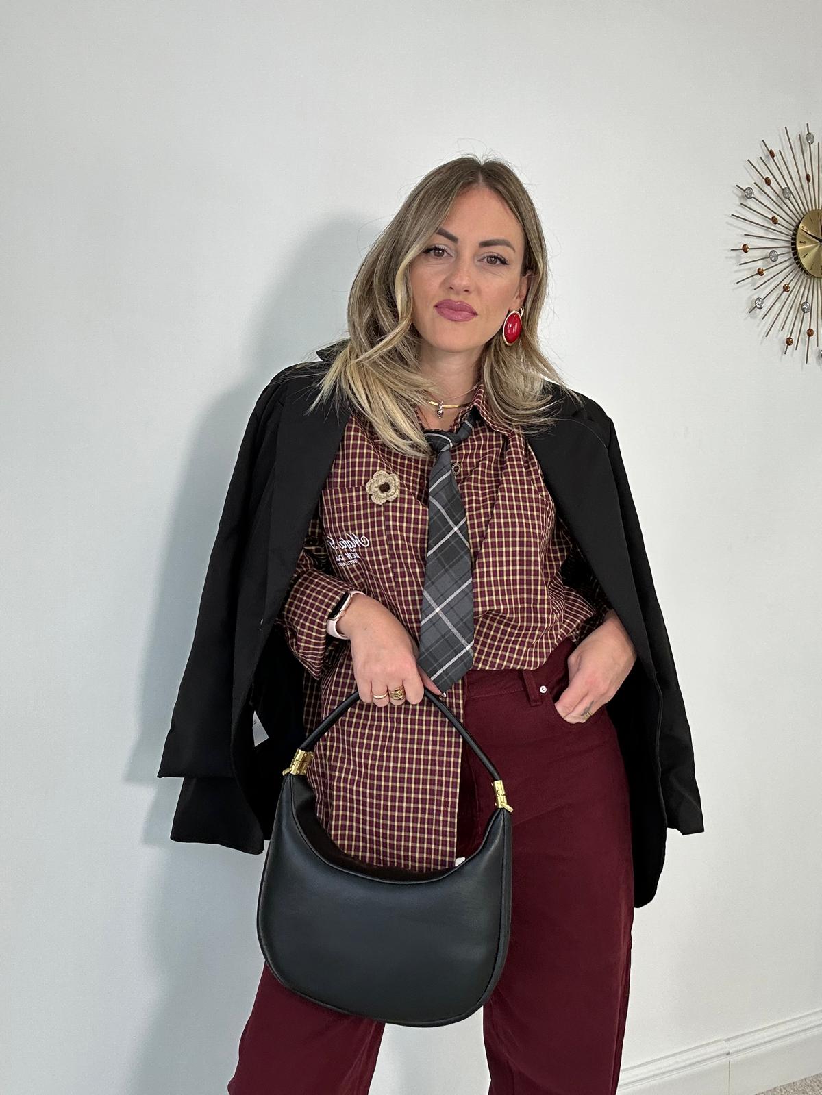 Camicia con cravatta MC930 - Giallo e Bordeaux