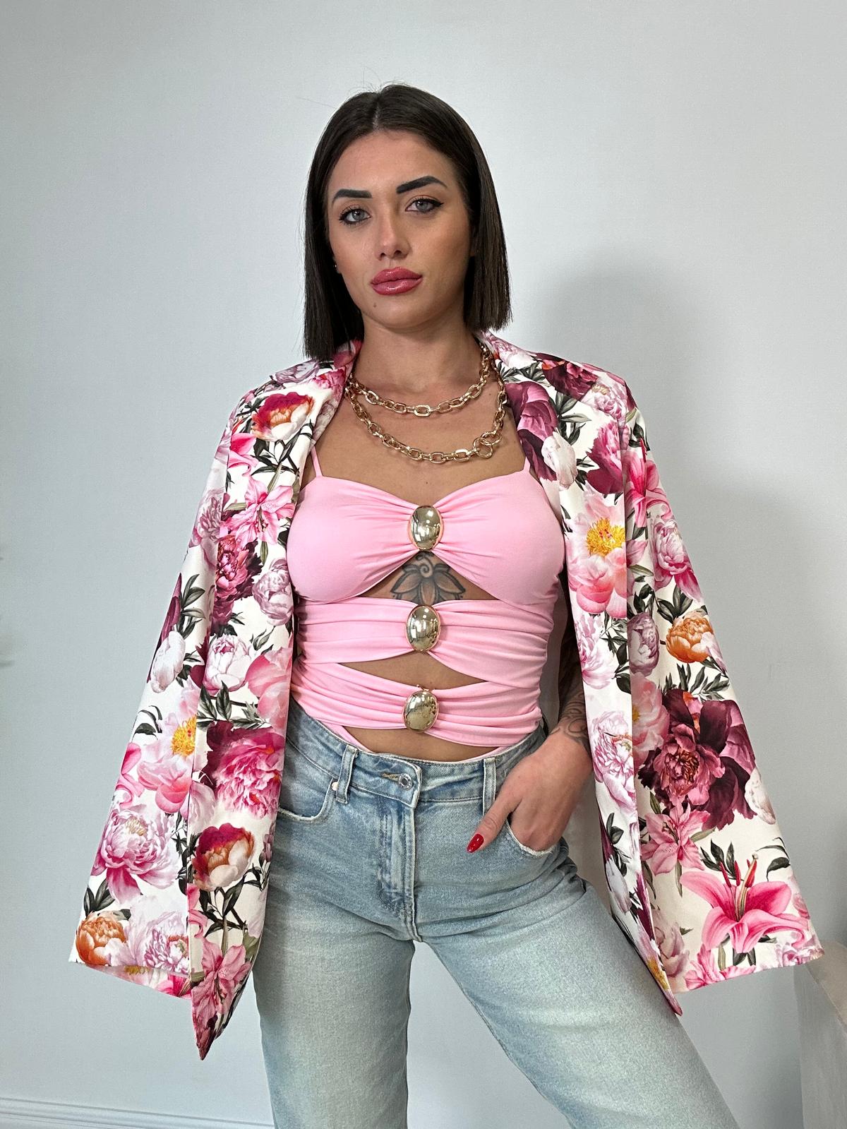 Body Cut Out Ganci Oro - Rosa