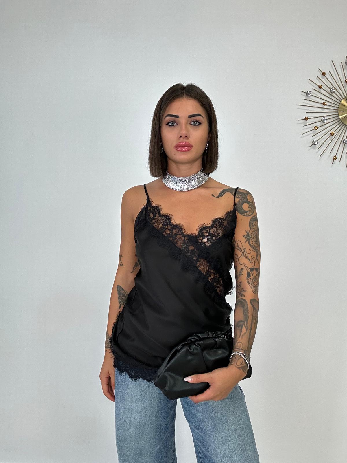 Top a Canotta 7805 - Nero