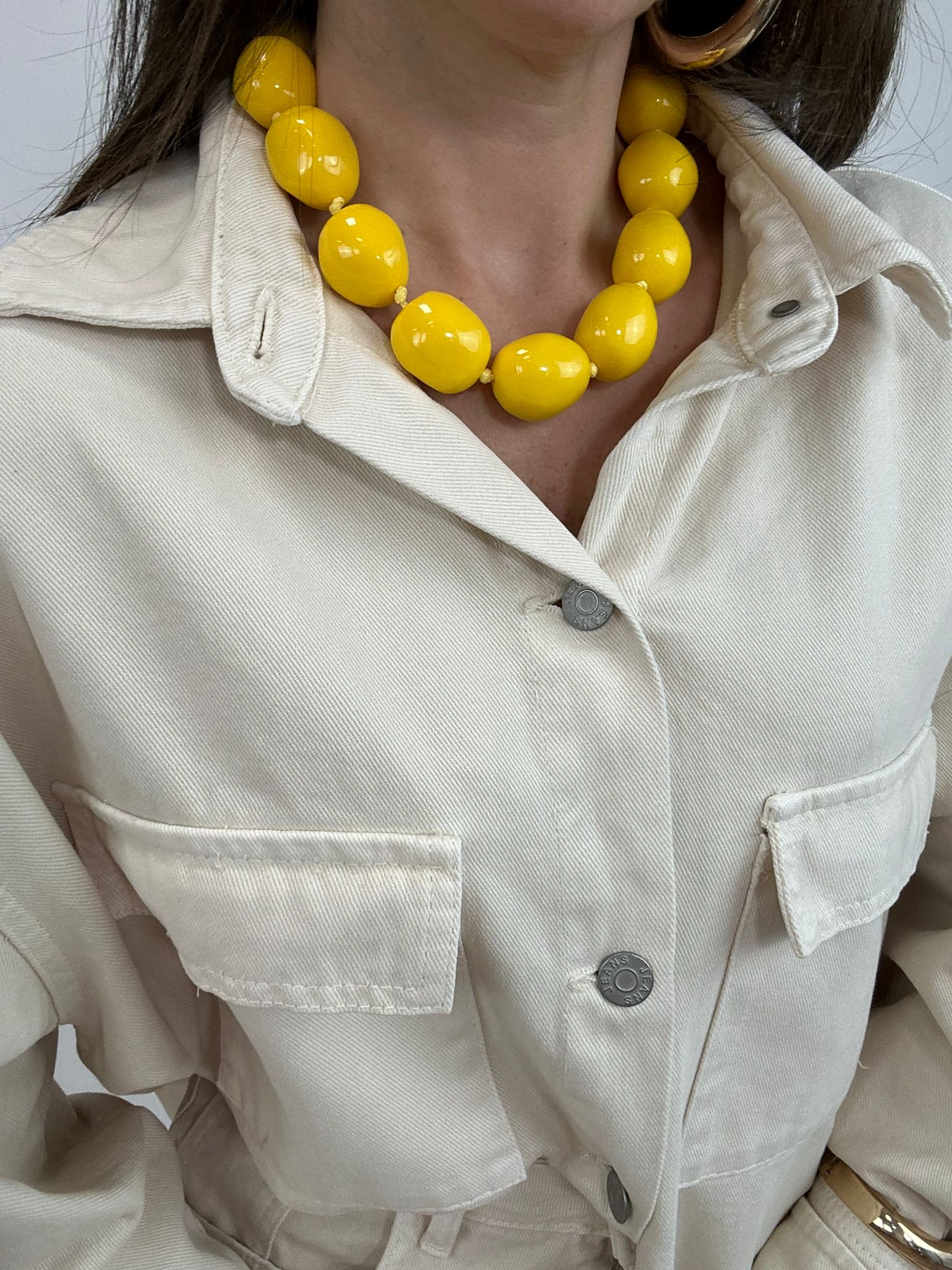 Collana con pietre - Giallo