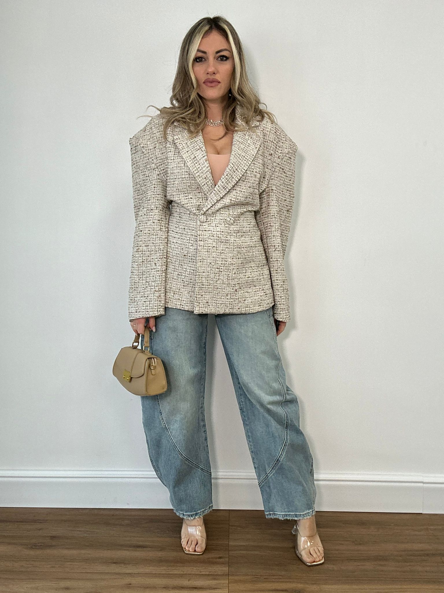 Giacca Tweed 26056 - Beige