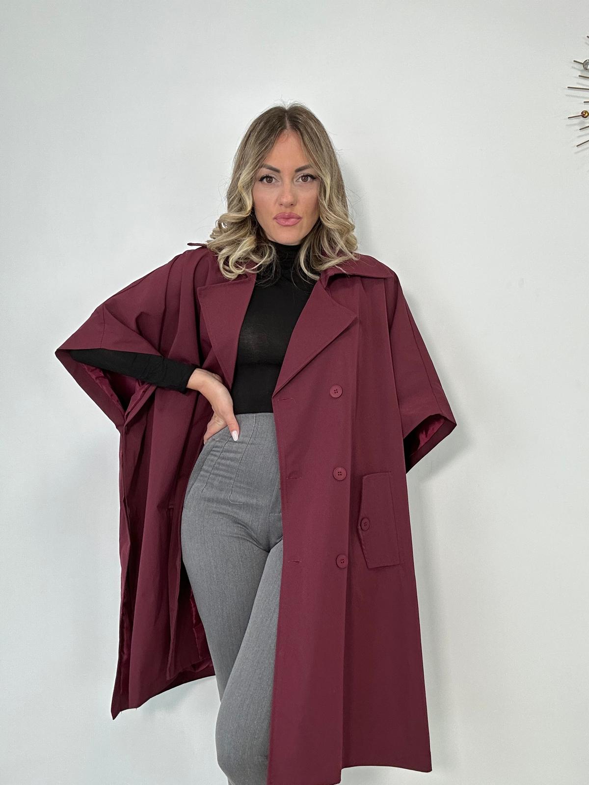 Trench Mezza Manica - Bordeaux