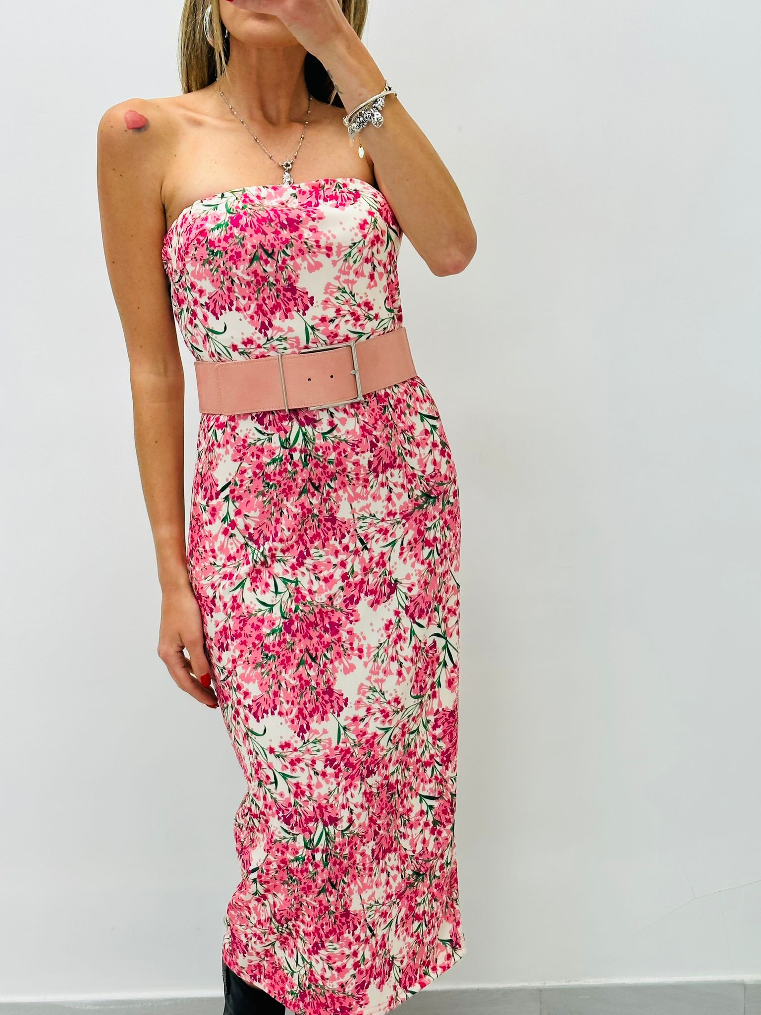 Ceinture avec élastique - Rose