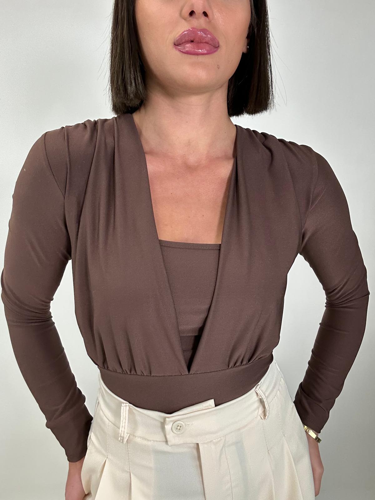 Body con fascia - Marrone