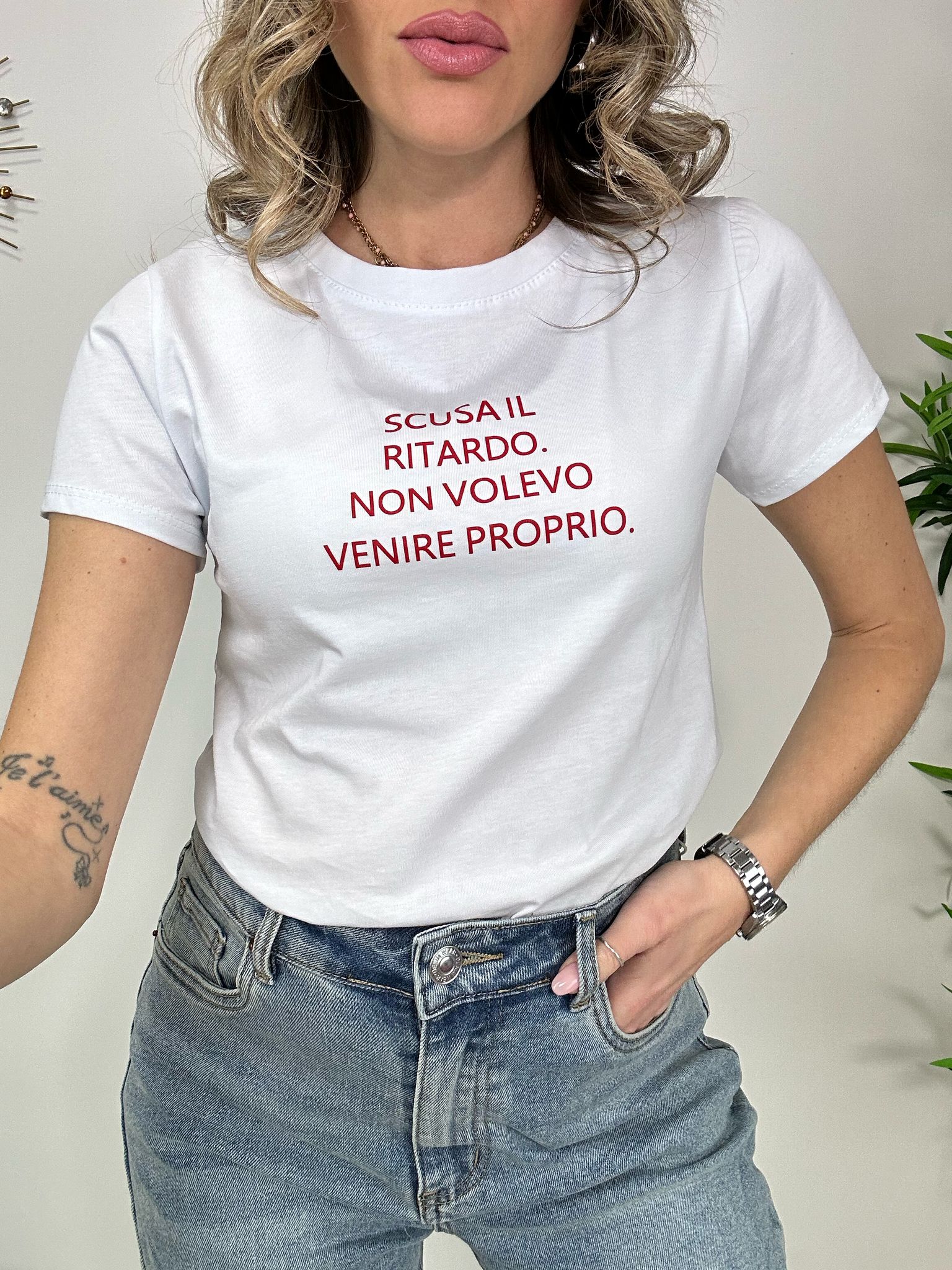 T-shirt « Désolé pour le retard. Je ne voulais pas vraiment venir »