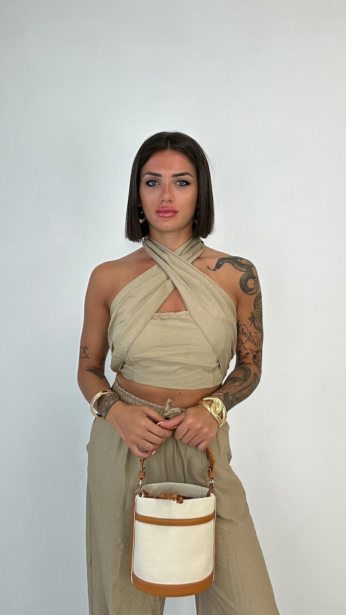 Coordinato Tenerife (Top + Pantalone) Beige