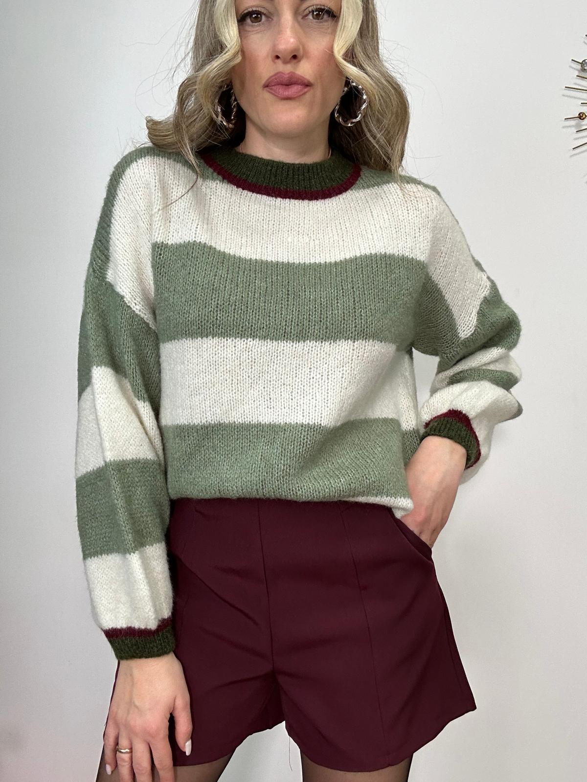 Maglione 3110 - Verde e Bianco