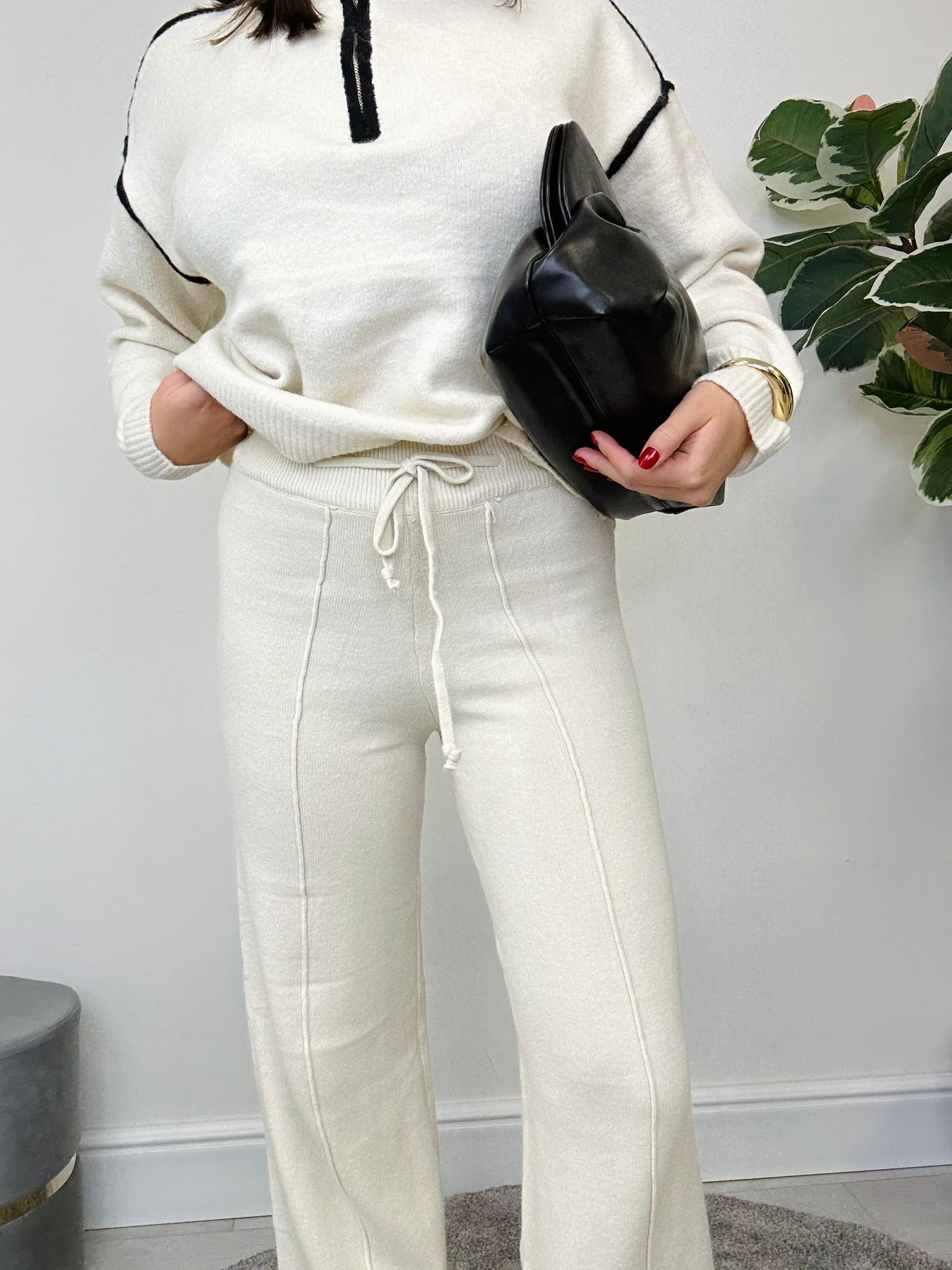 Pantalon en laine - Crème