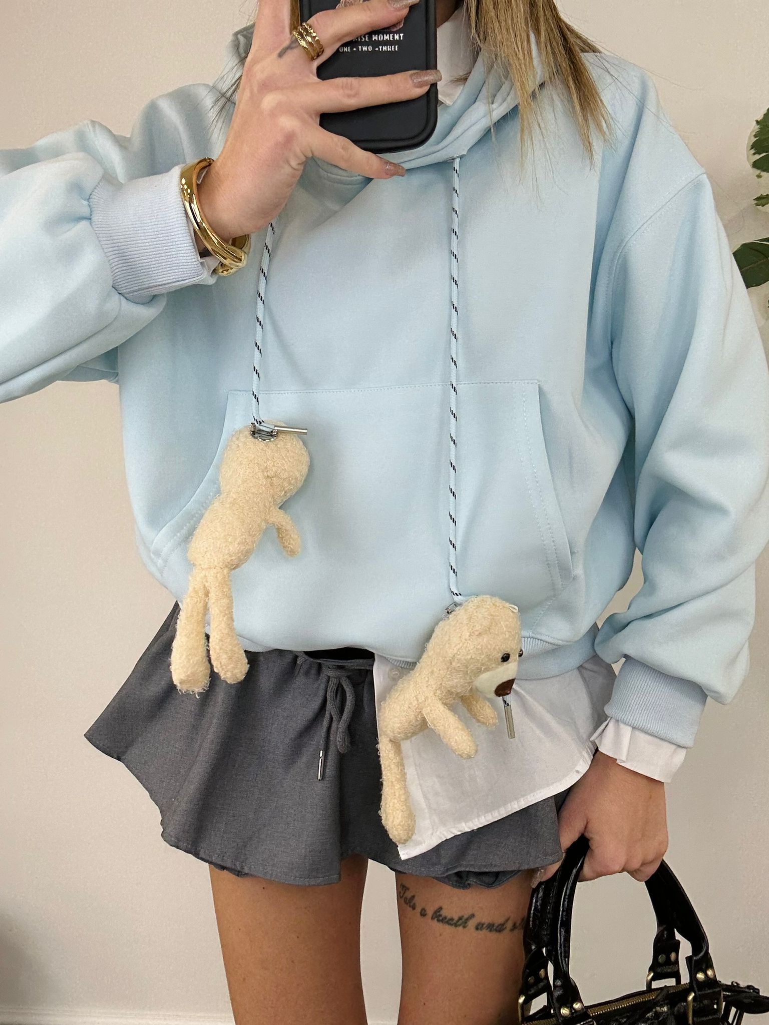 Sweat-shirt Ours - Bleu clair