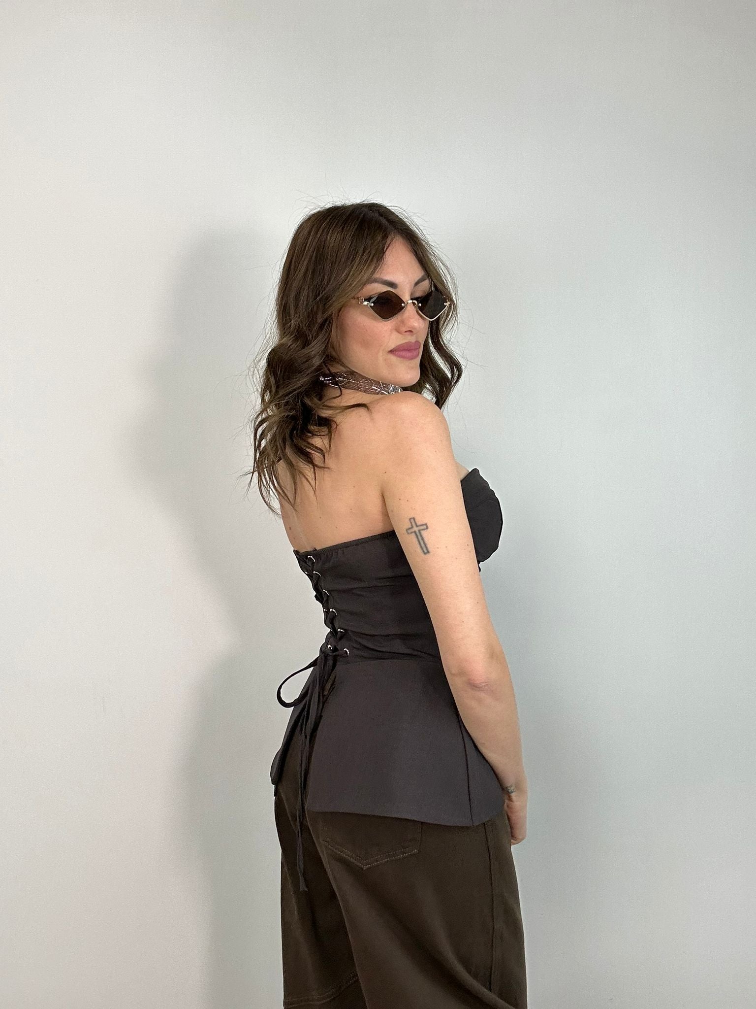 Top a corpetto 26003 - Nero