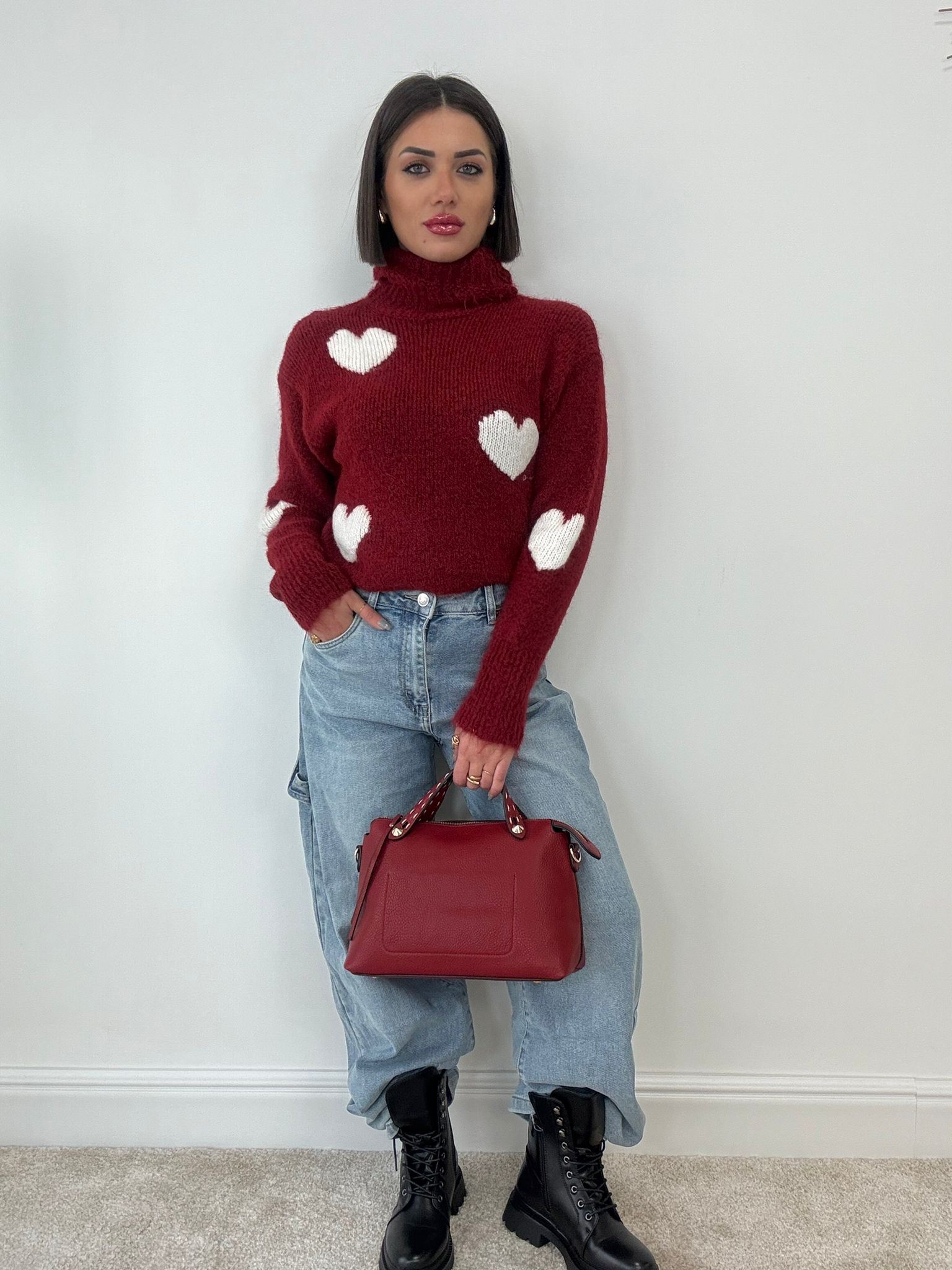 Pull Ivana - Rouge Foncé