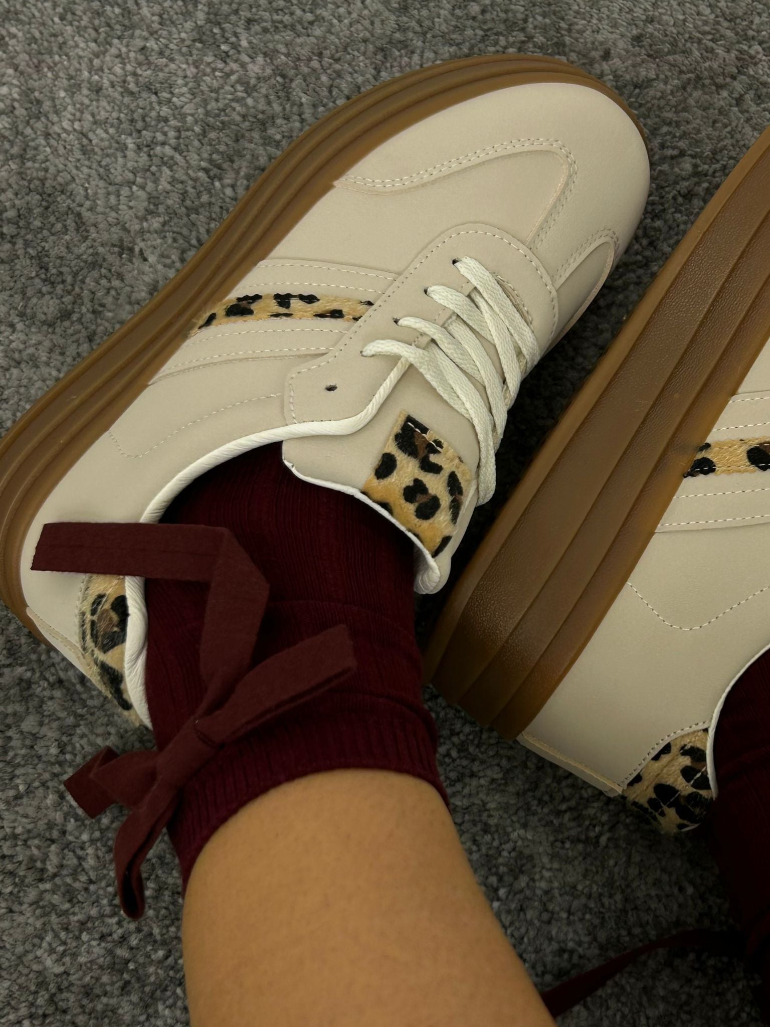 Chaussettes avec noeud - Bordeaux
