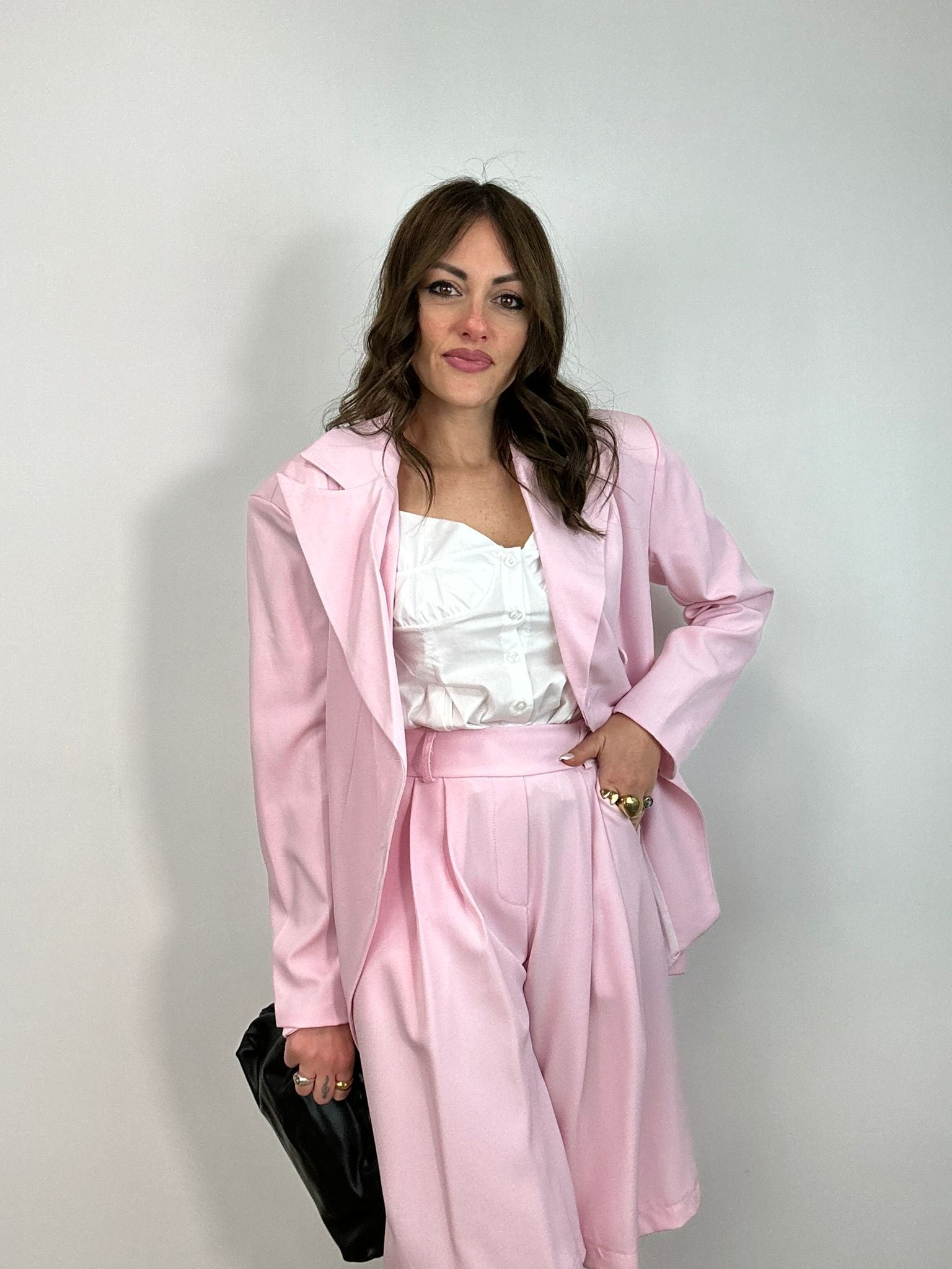 Coordinato L068 ( Bermuda + blazer) Rosa