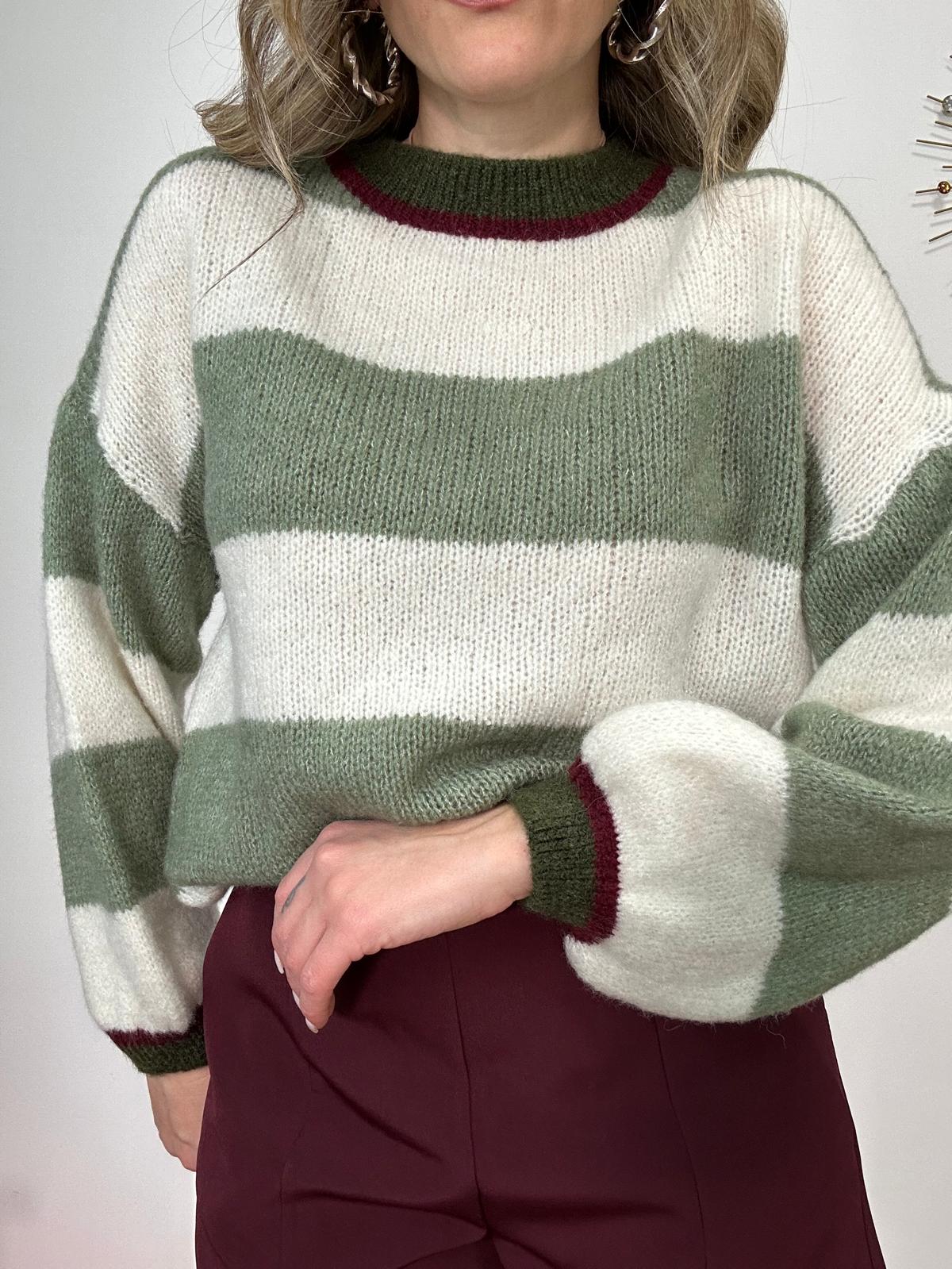 Maglione 3110 - Verde e Bianco