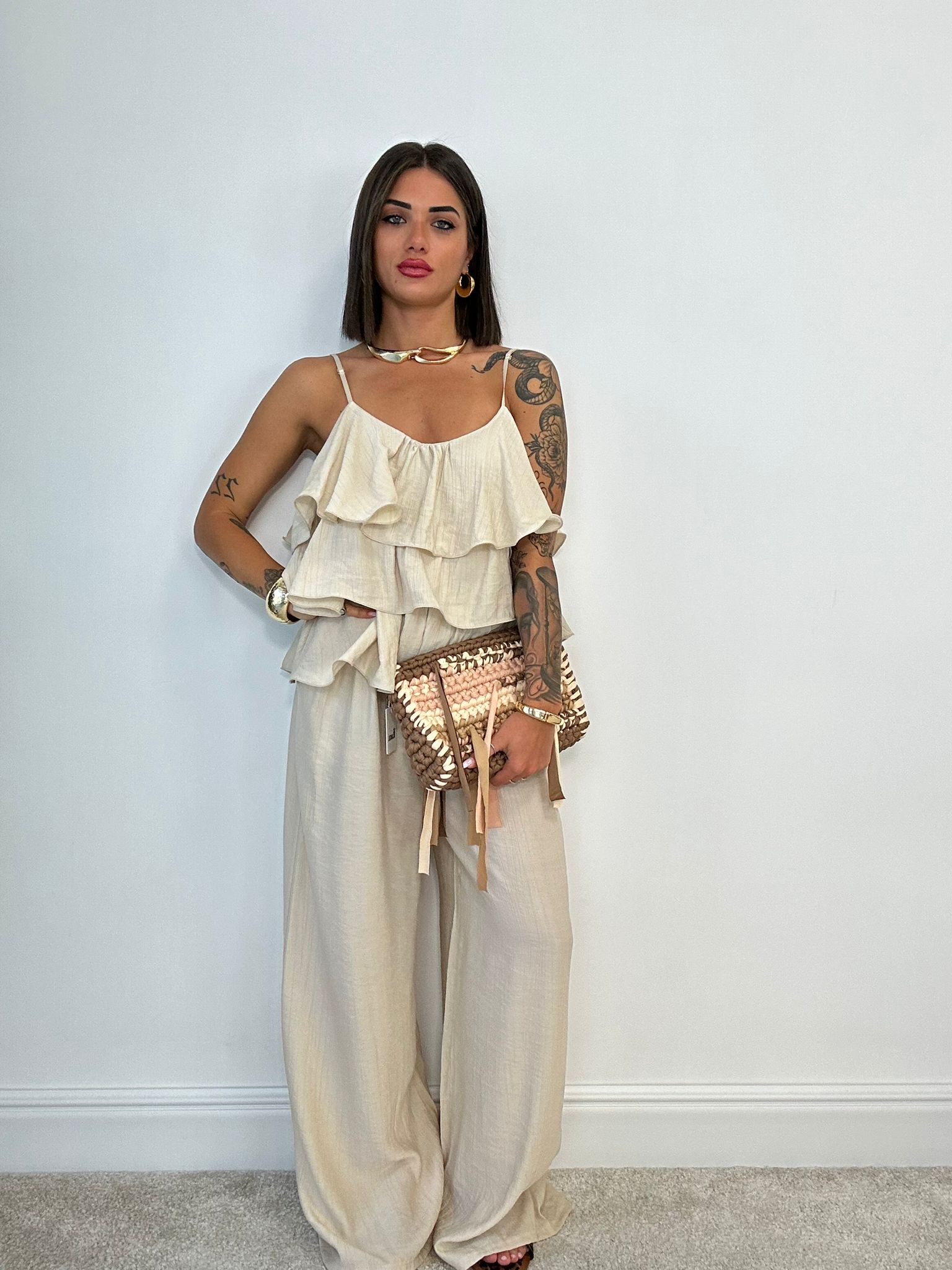 Coordinato Portofino (Top + Pantalone) Beige