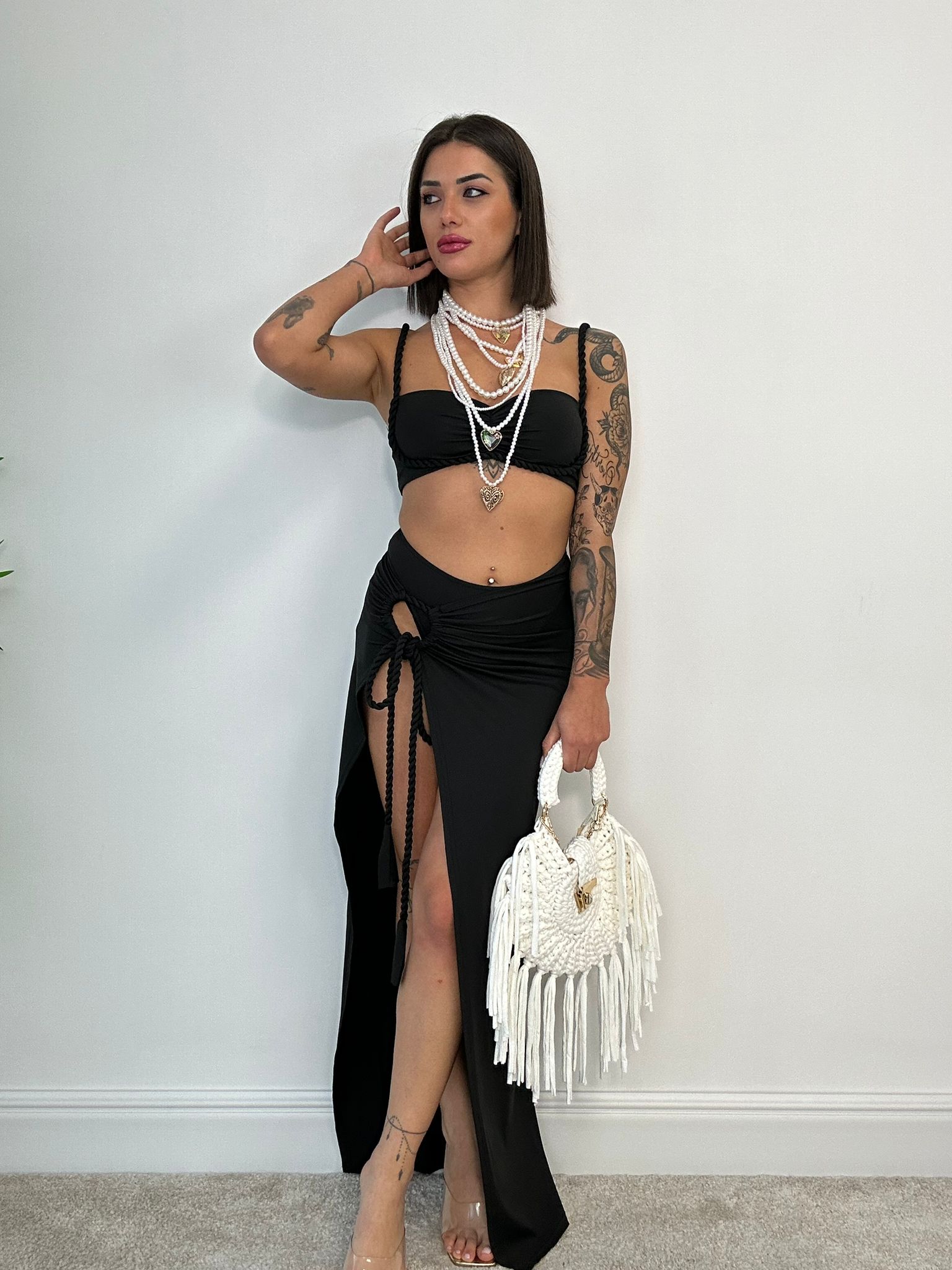 Coordinato IBZ (Top + Slip+ Gonna) Nero