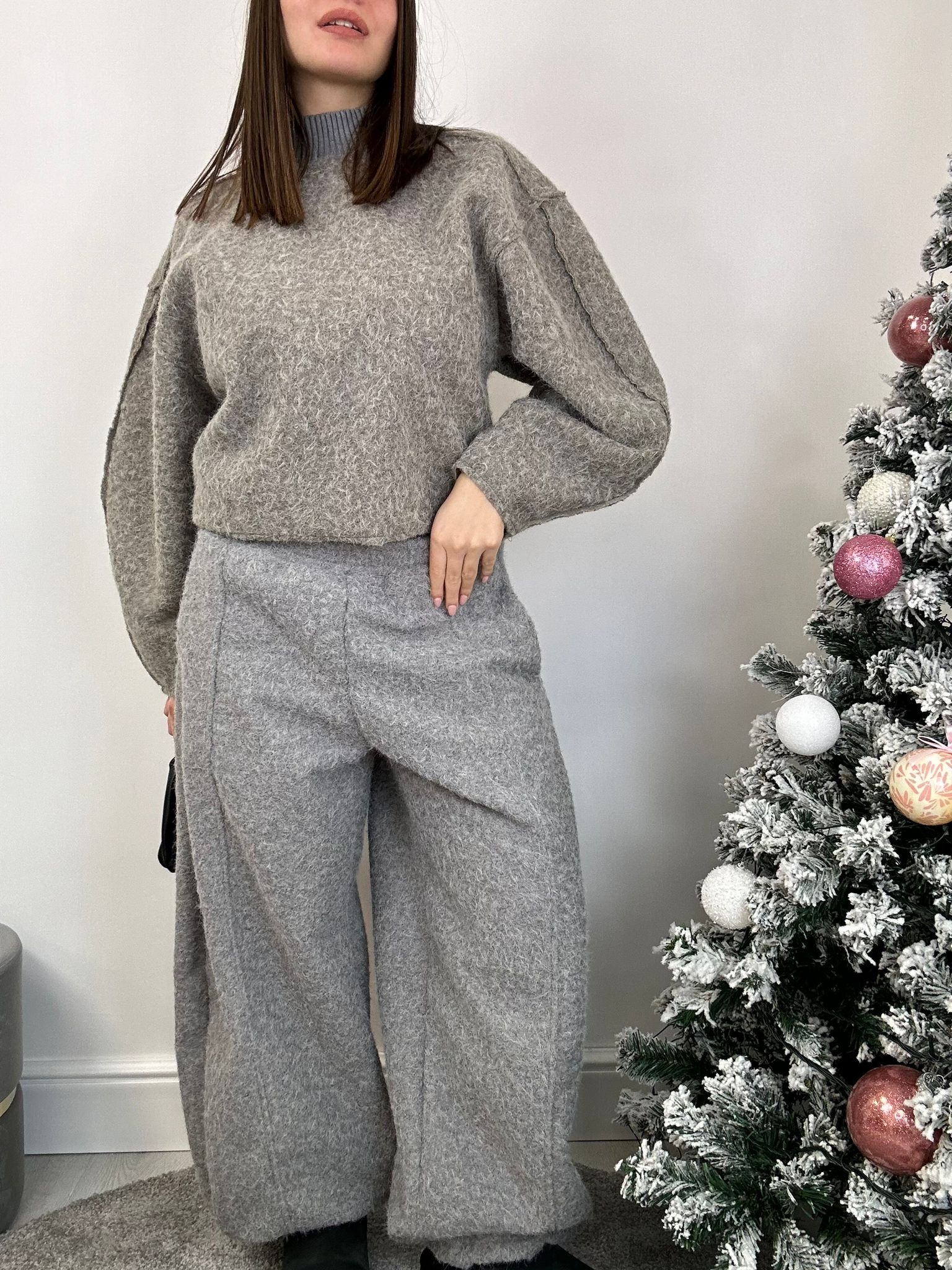 Ensemble coordonné Aris (Sweat + Pantalon) Gris et Boue