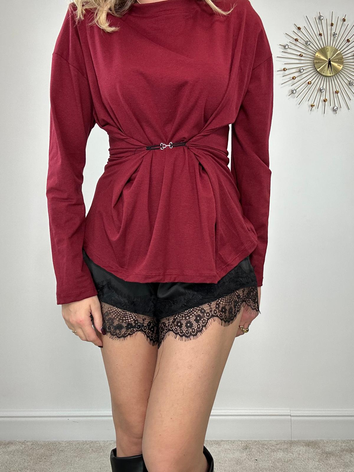 Maglia con gancio 5497 - Bordeaux