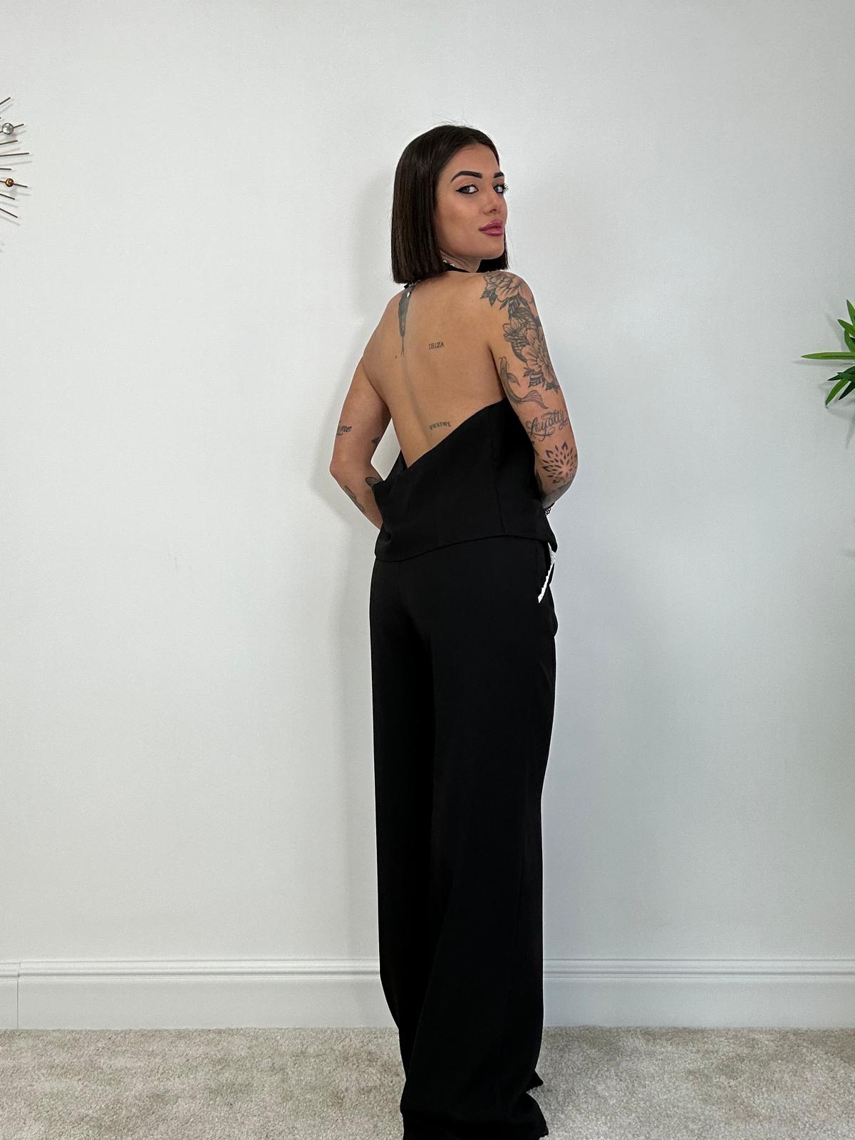 Tailleur Havana (Blazer Crop + Gilet + Pantalone) Nero