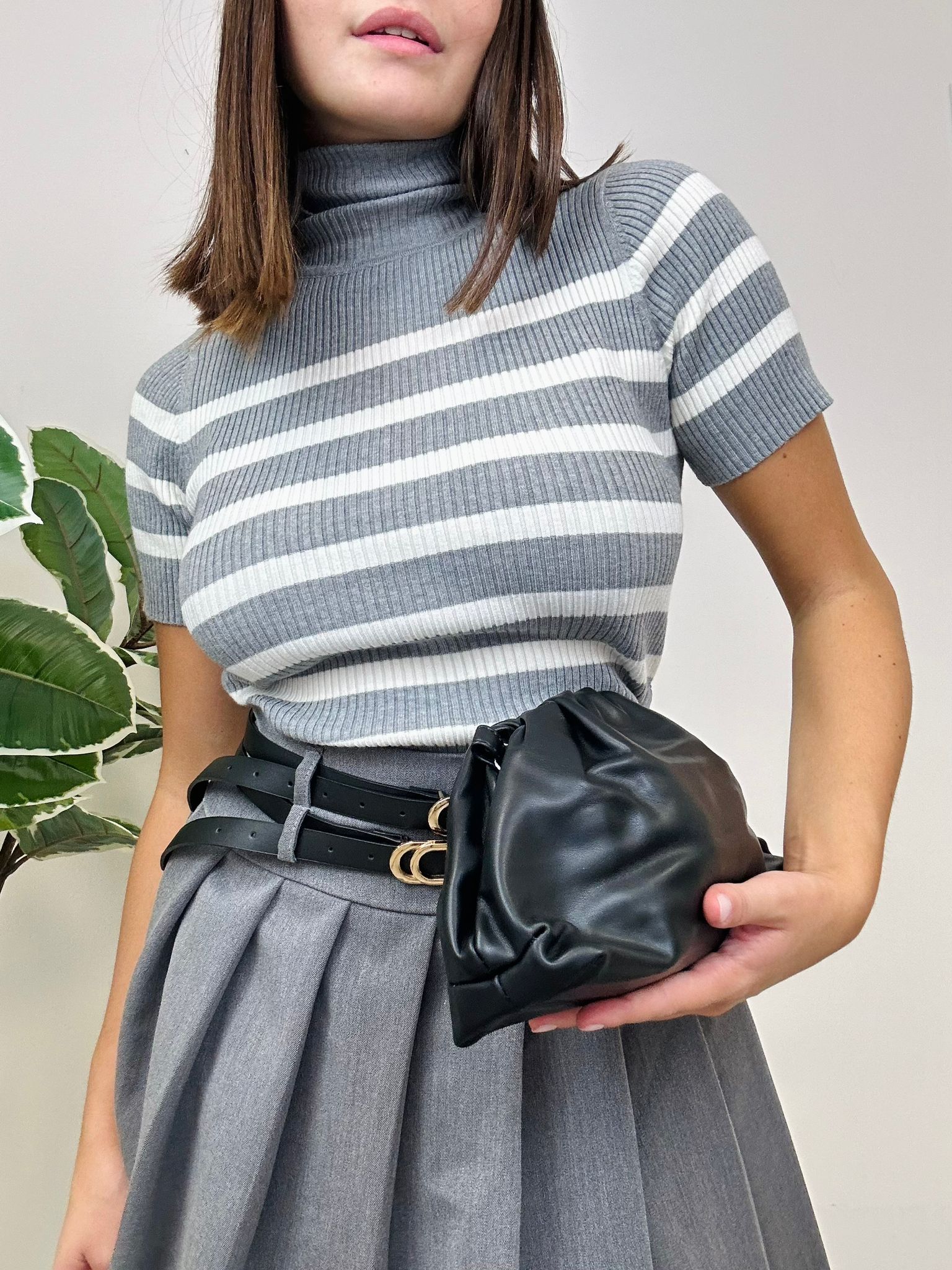 Pochette Joia en éco-cuir - Noir