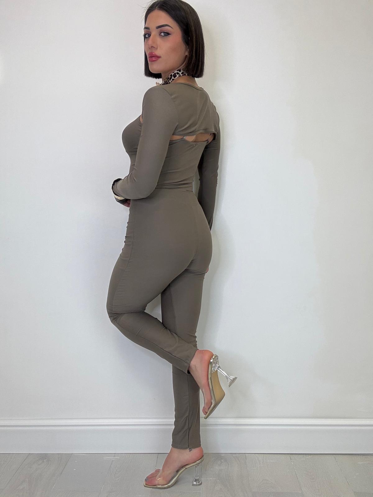 Combinaison Zaira avec haussement d'épaules - Boue