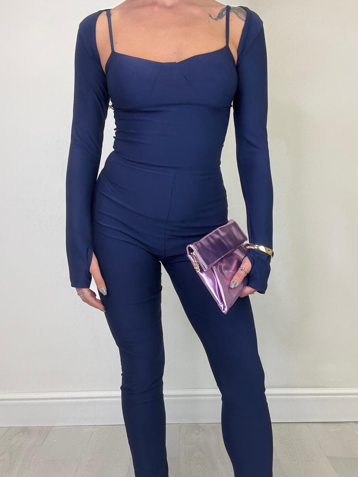 Combinaison Zaira avec haussement d'épaules - Bleu