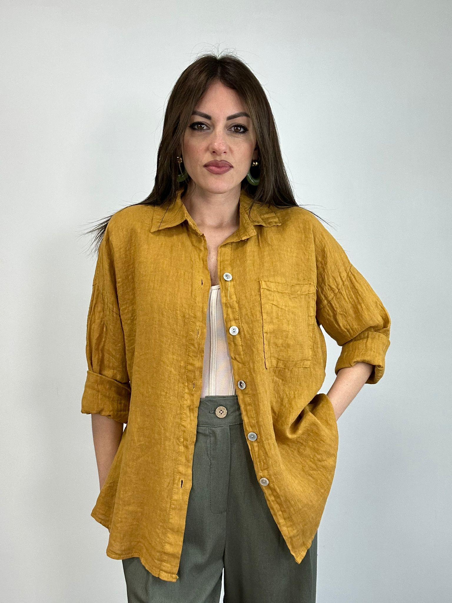 Camicia 25135 - Senape