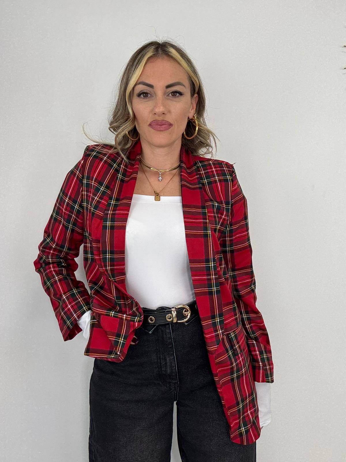 Blazer 30868 scozzese - Rosso