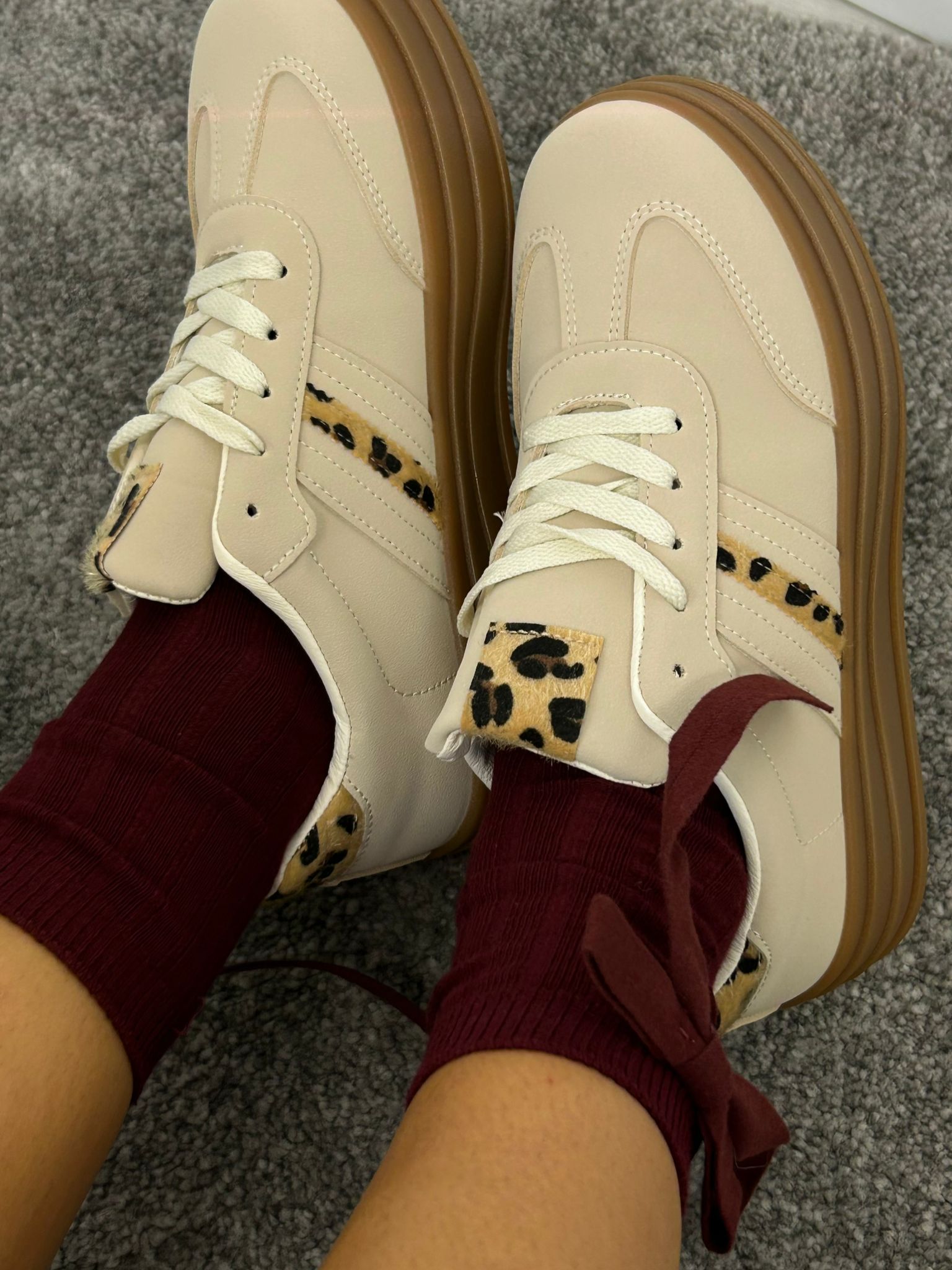 Chaussettes avec noeud - Bordeaux