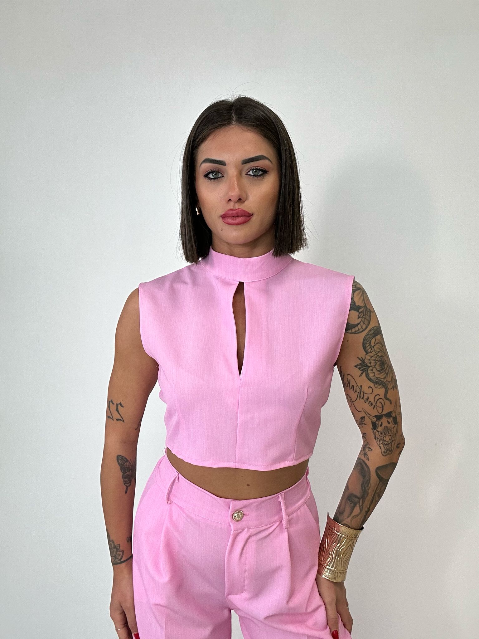 Coordinato Tenerife (Top + Pantalone) Rosa