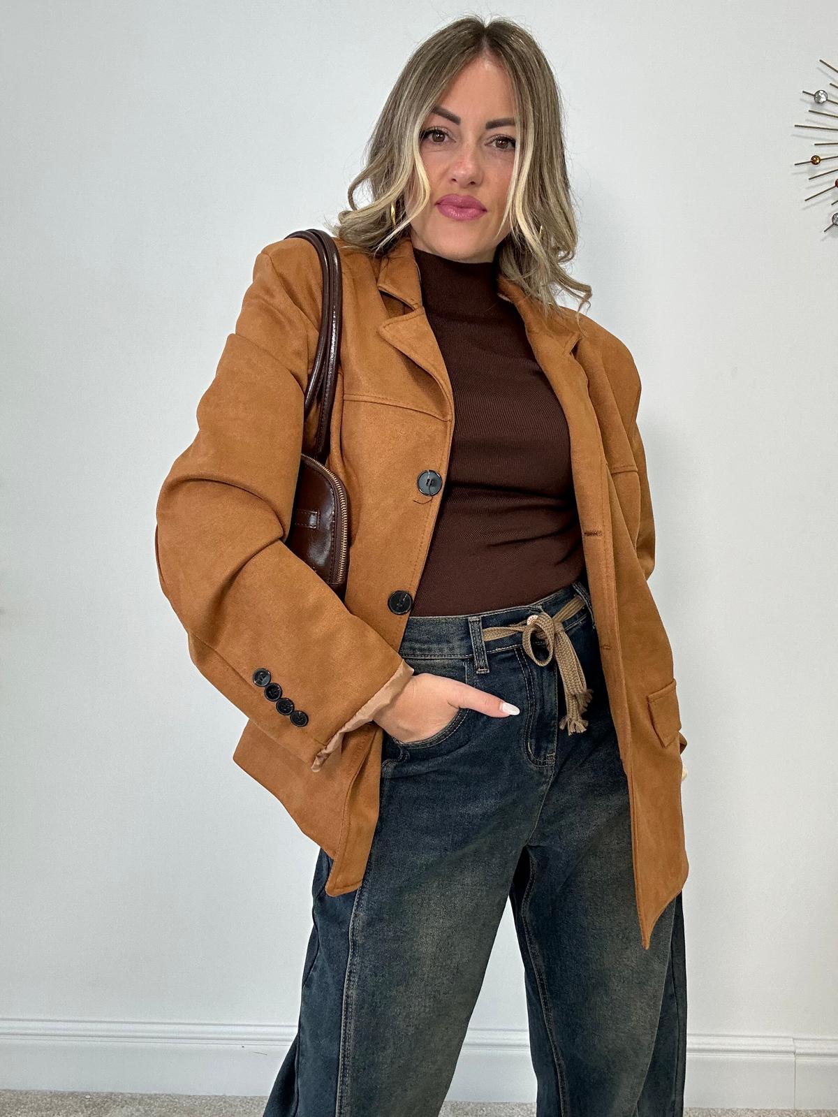 Giacca in Camoscio - Camel