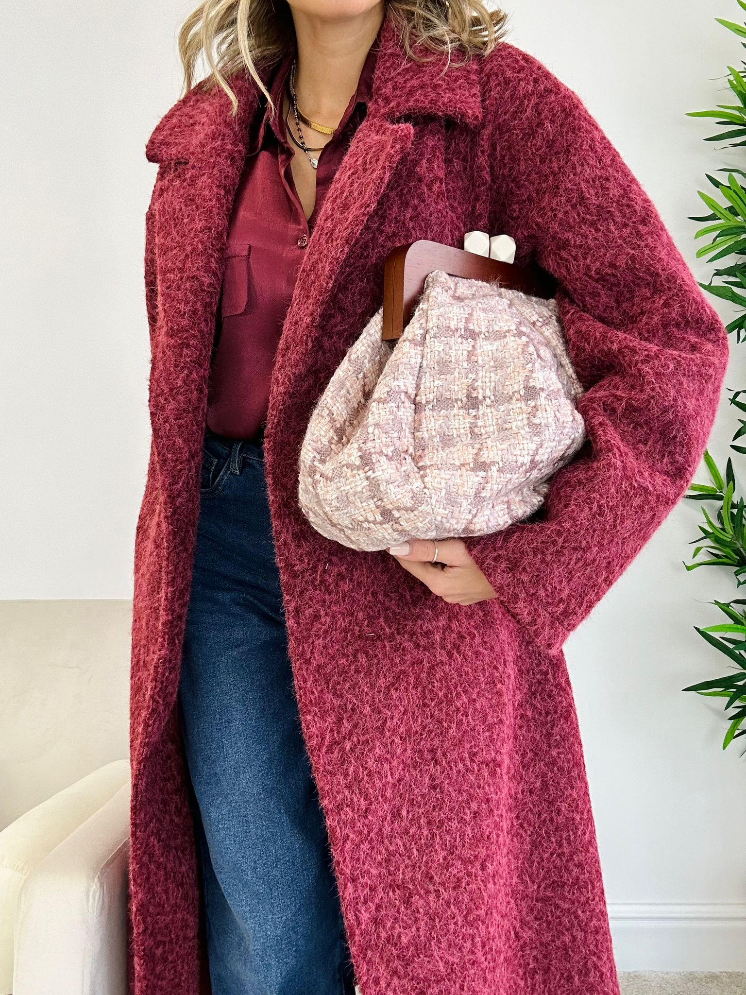 Sac en laine Estia - Rose