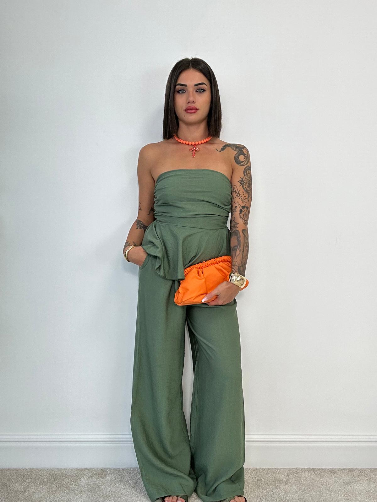 Coordinato Minorca (Top + Pantalone) Verde