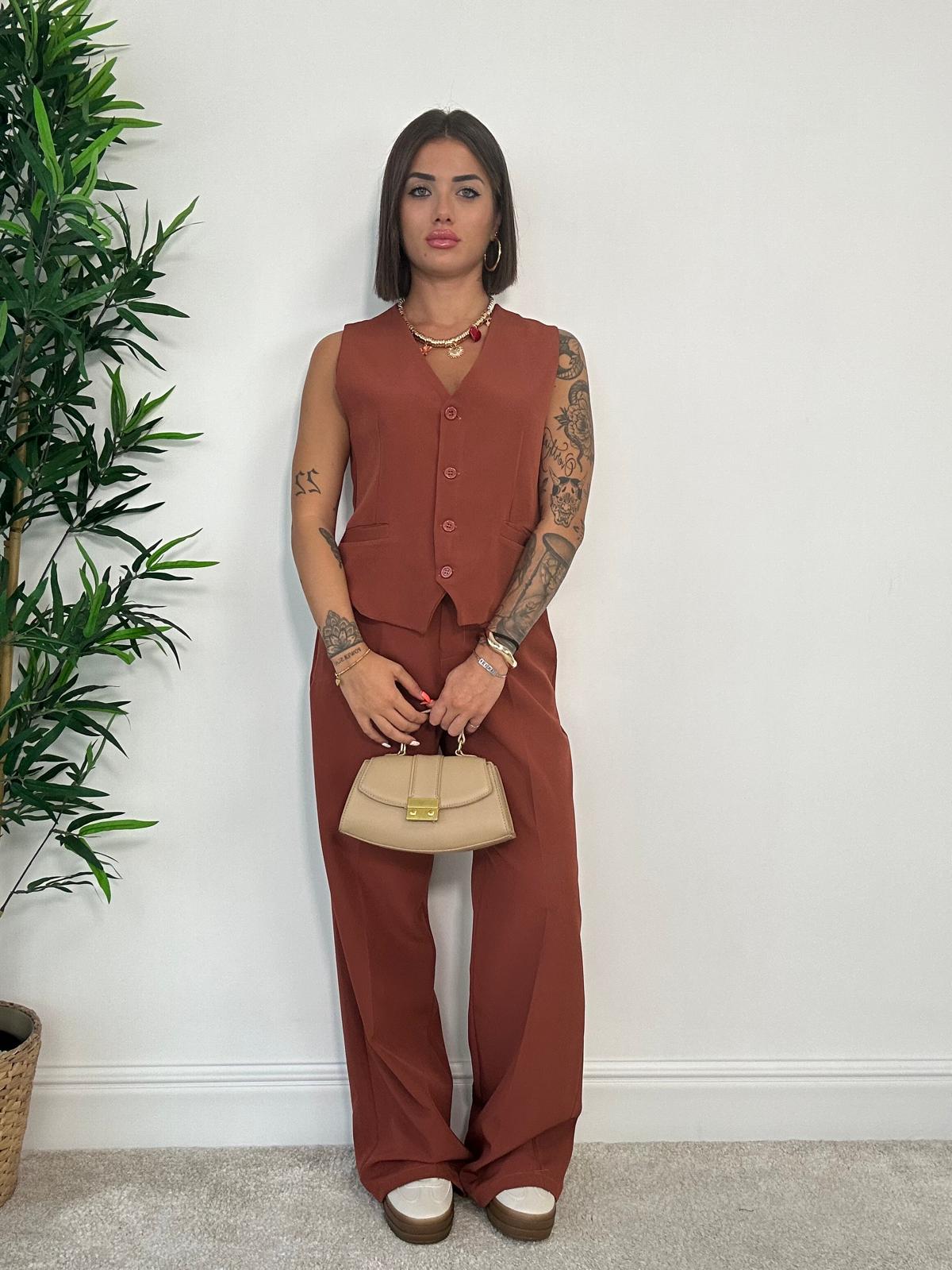 Tailleur Hilary (Gilet + Pantalone) Coccio