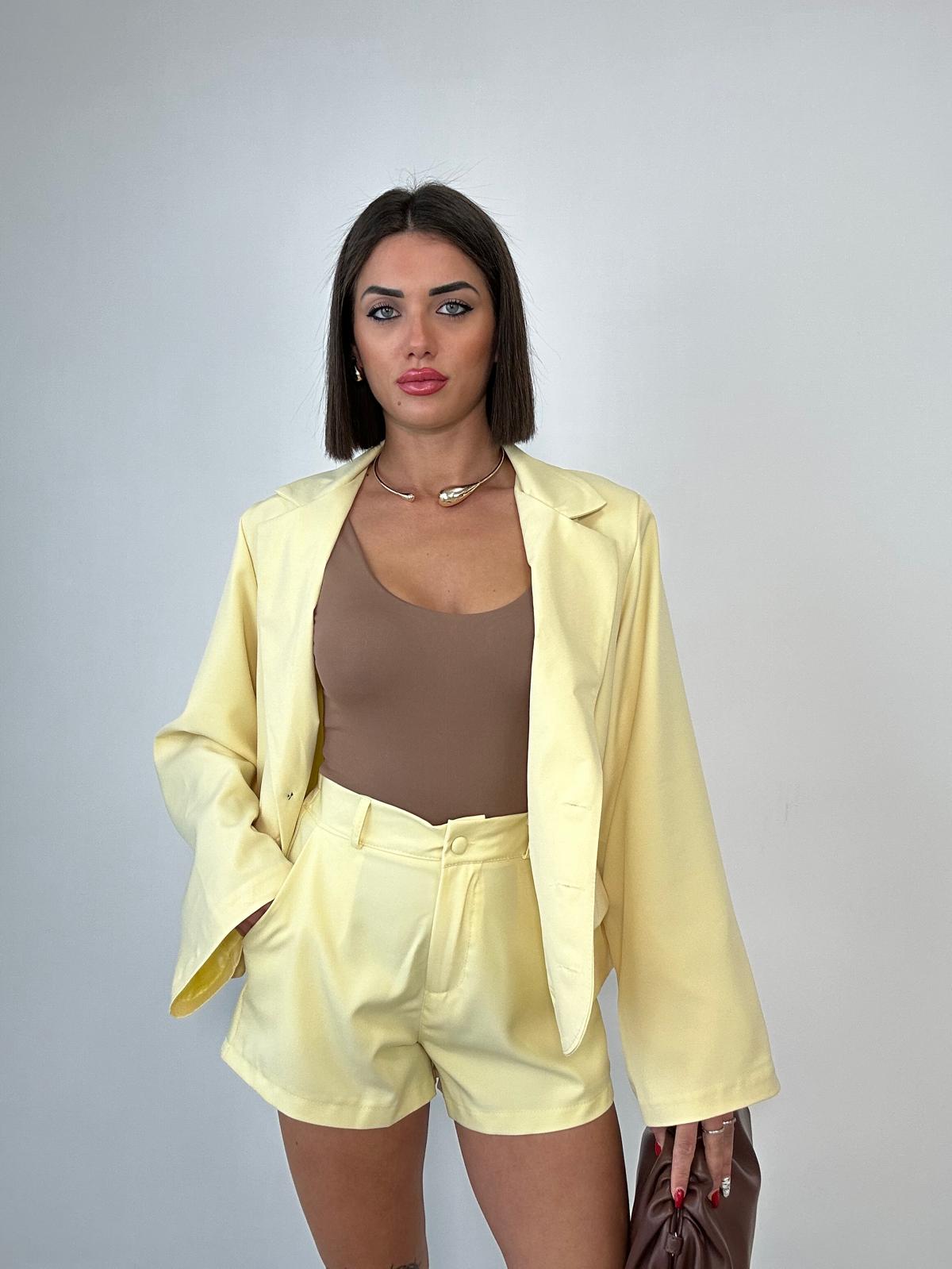 Blazer con tre bottoni - Giallo