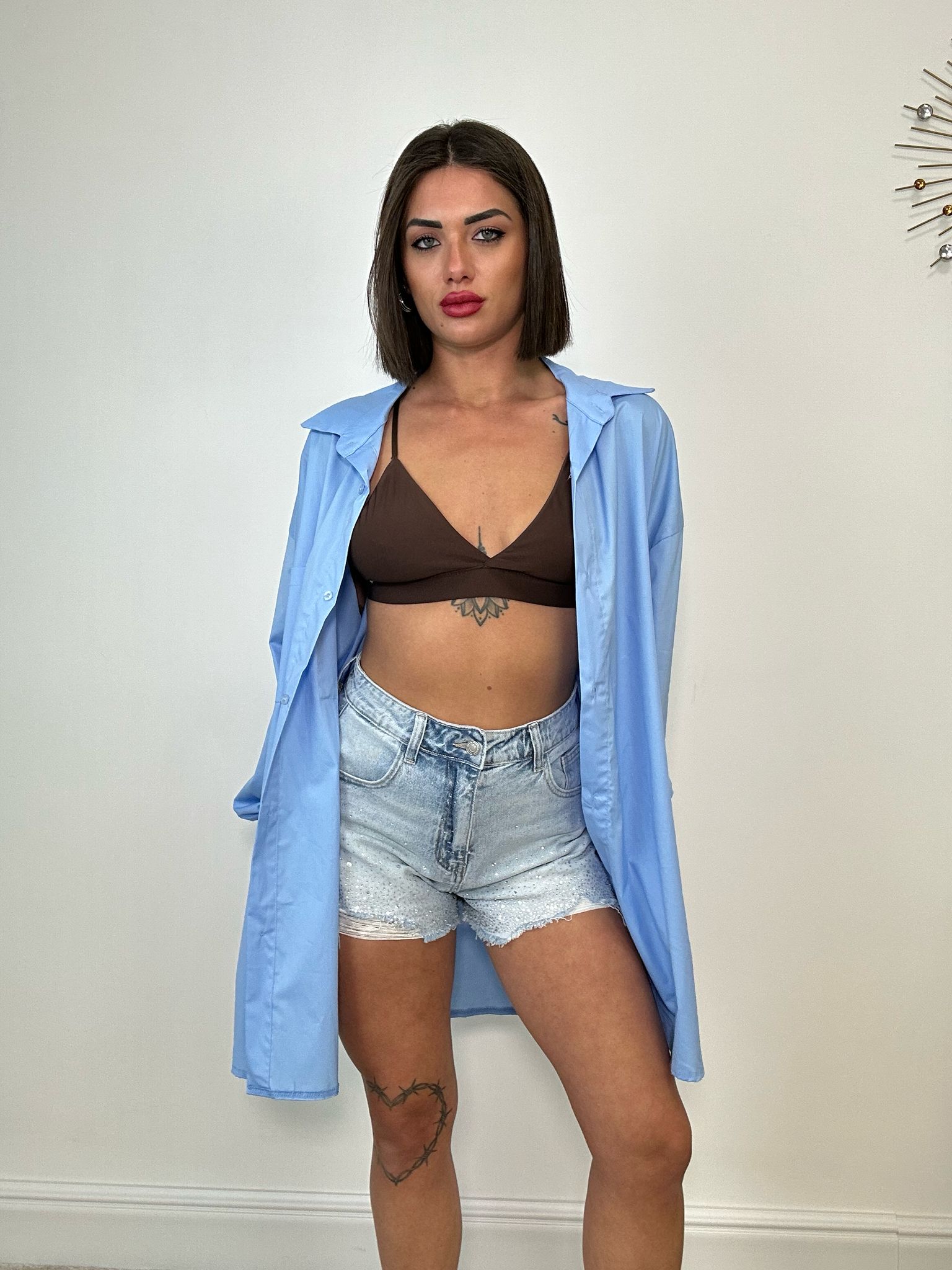 Maxi Camicia - Celeste