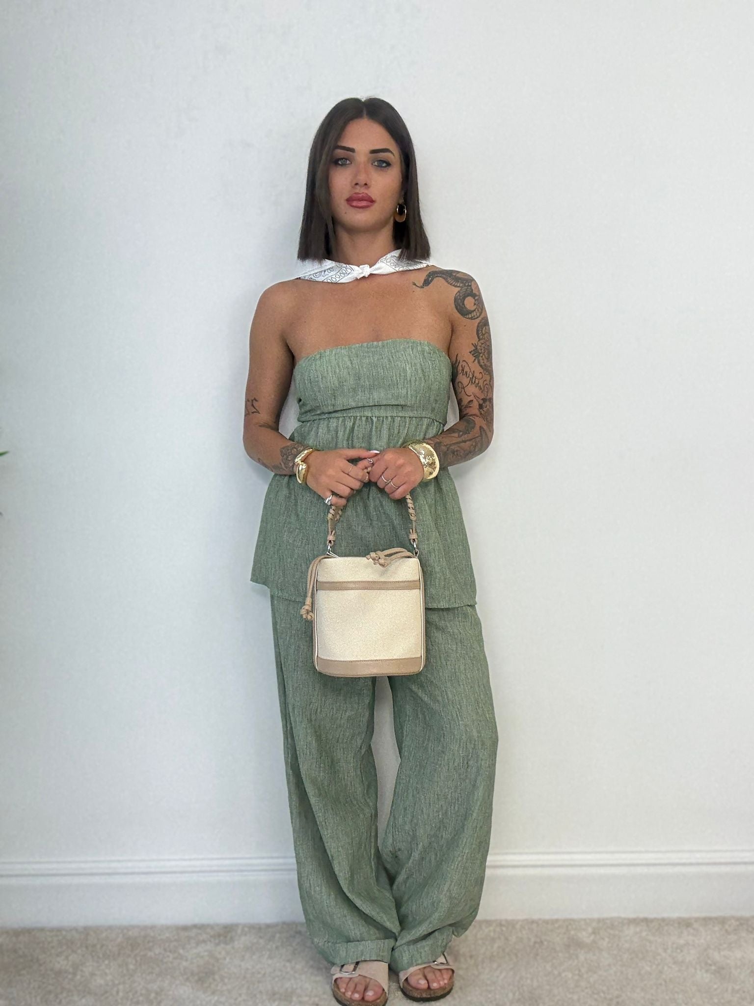 Coordinato Tolosa (Top + Pantalone) Verde