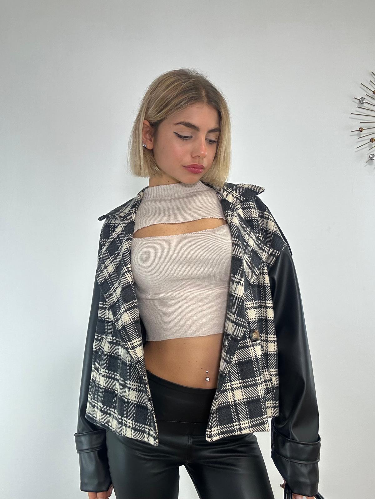 Giacca a Quadri 87517 - Nero