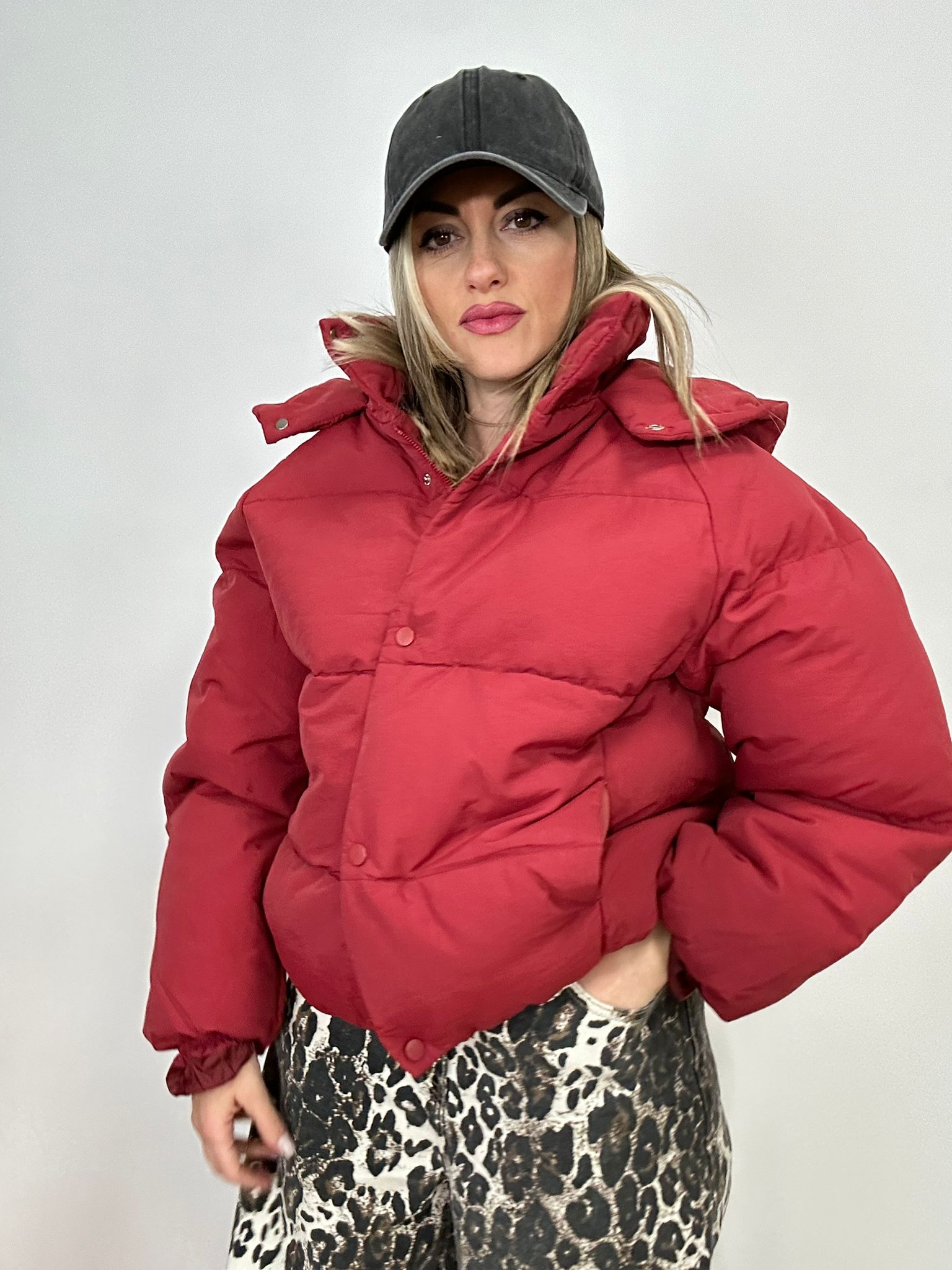 Giubbotto Bomber ALG1003 - Rosso Scuro