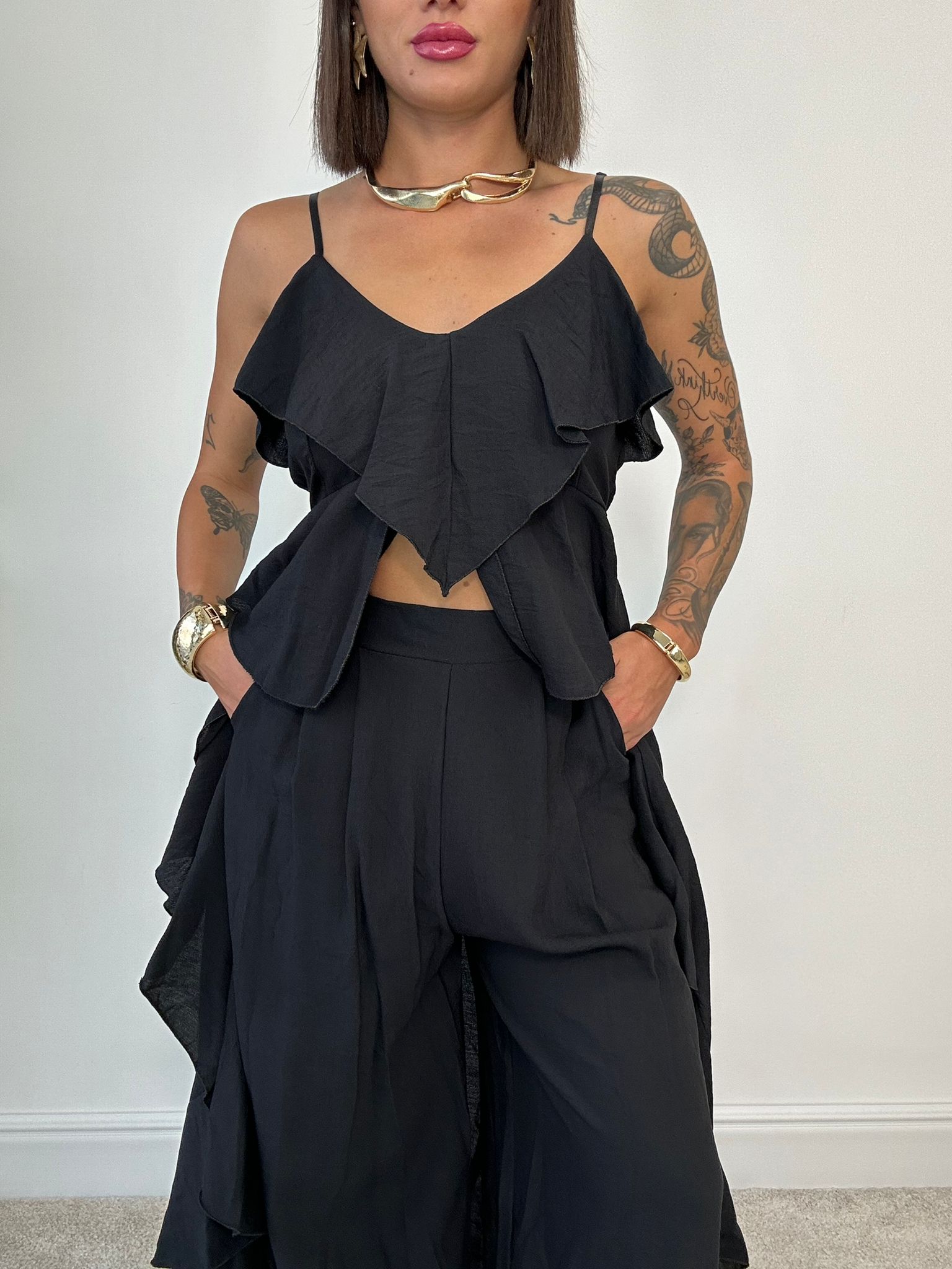 Coordinato Granada (Top Lungo + Pantalone) Nero