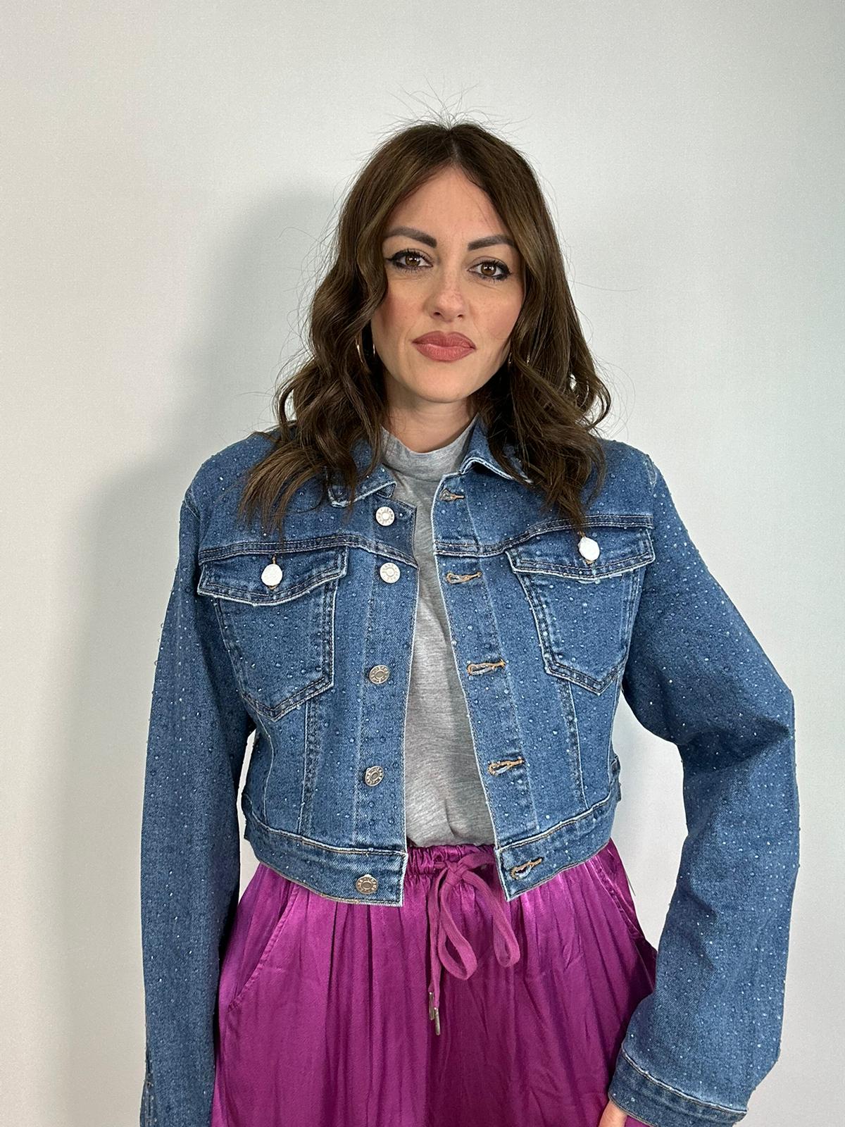 Giacca Crop MI24186 - Lavaggio Chiaro