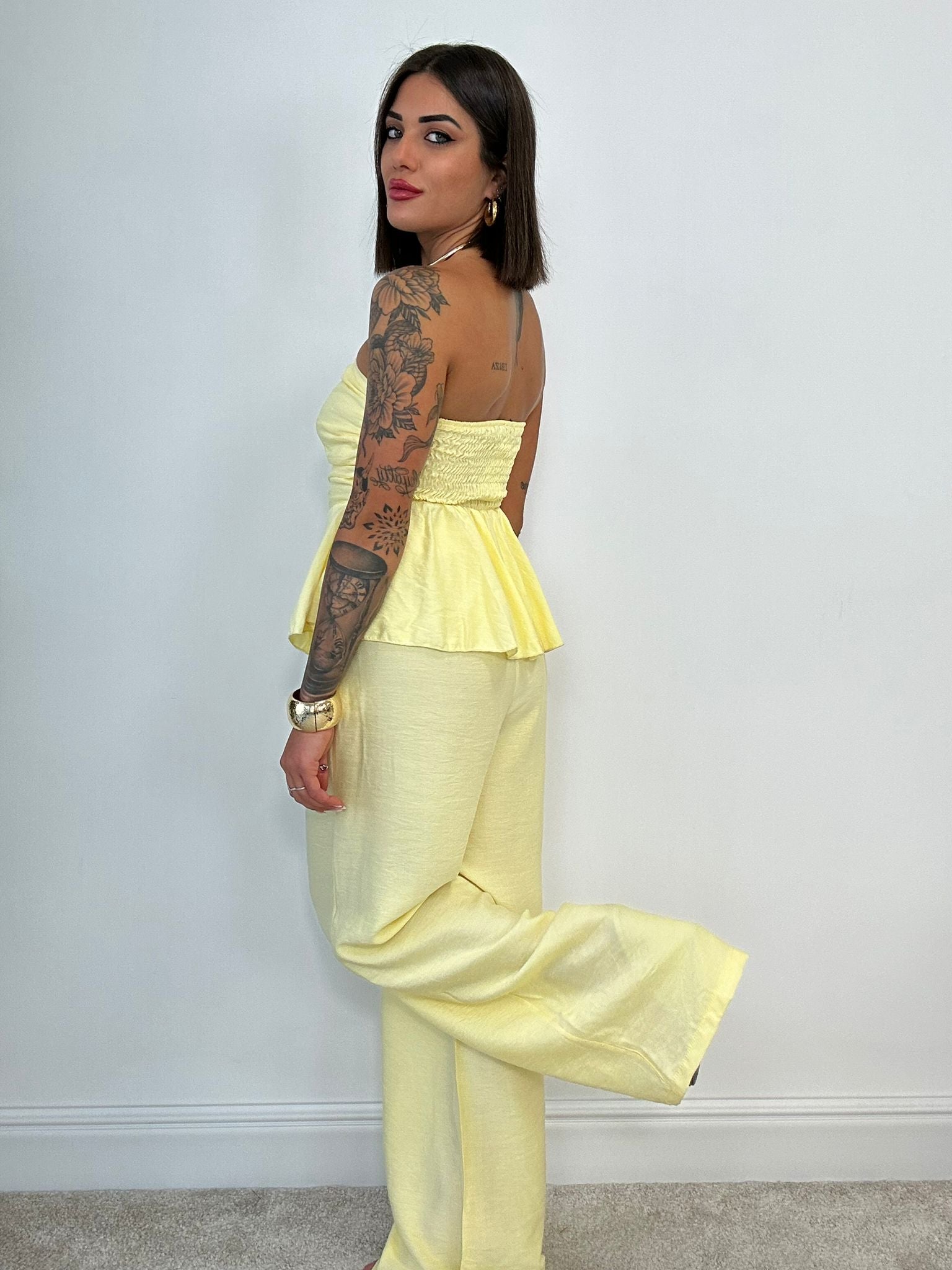 Coordinato Minorca (Top + Pantalone) Giallo