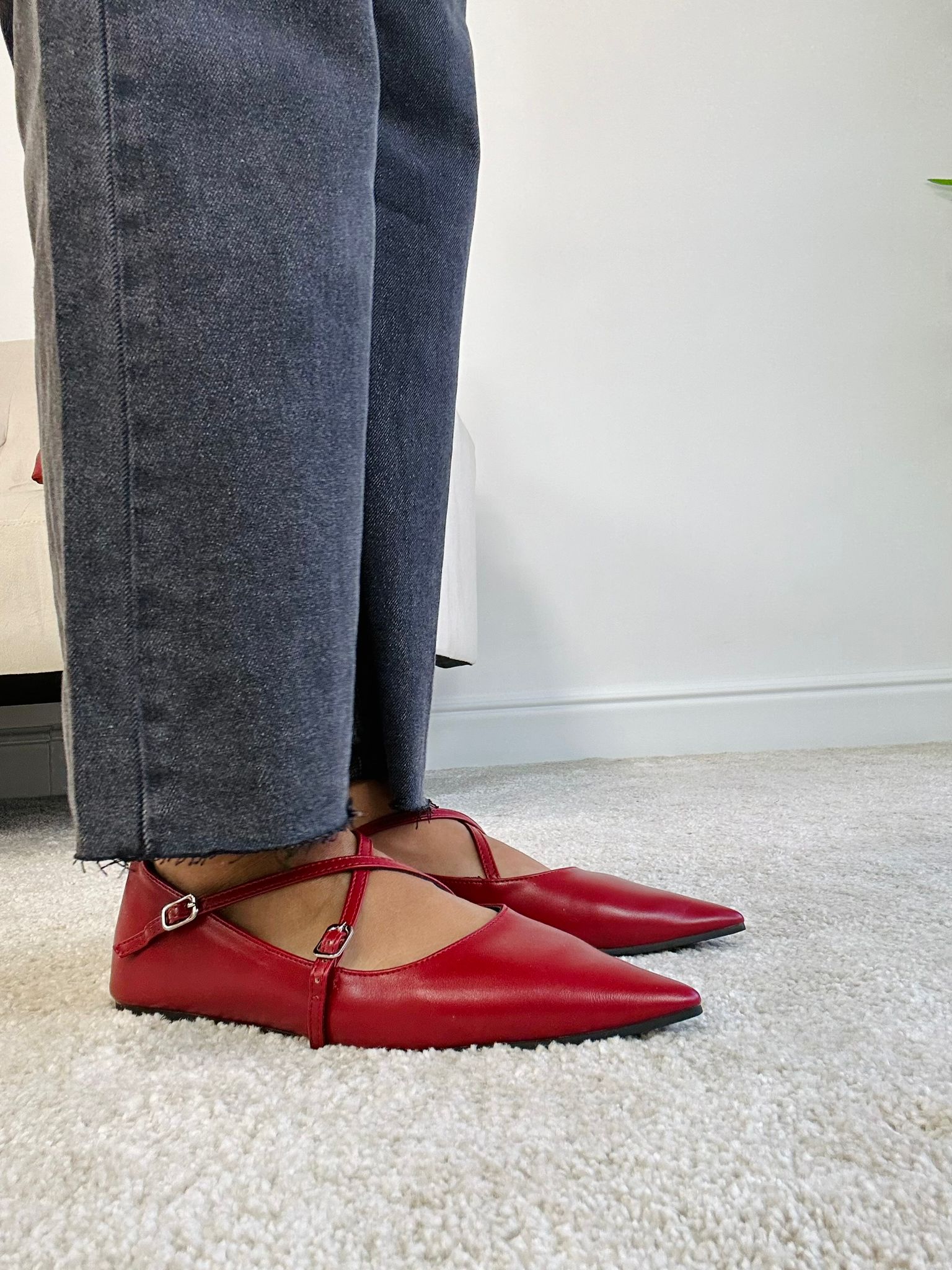 Scarpe a ballerina a punta - Bordeaux DISPONIBILE 39-40