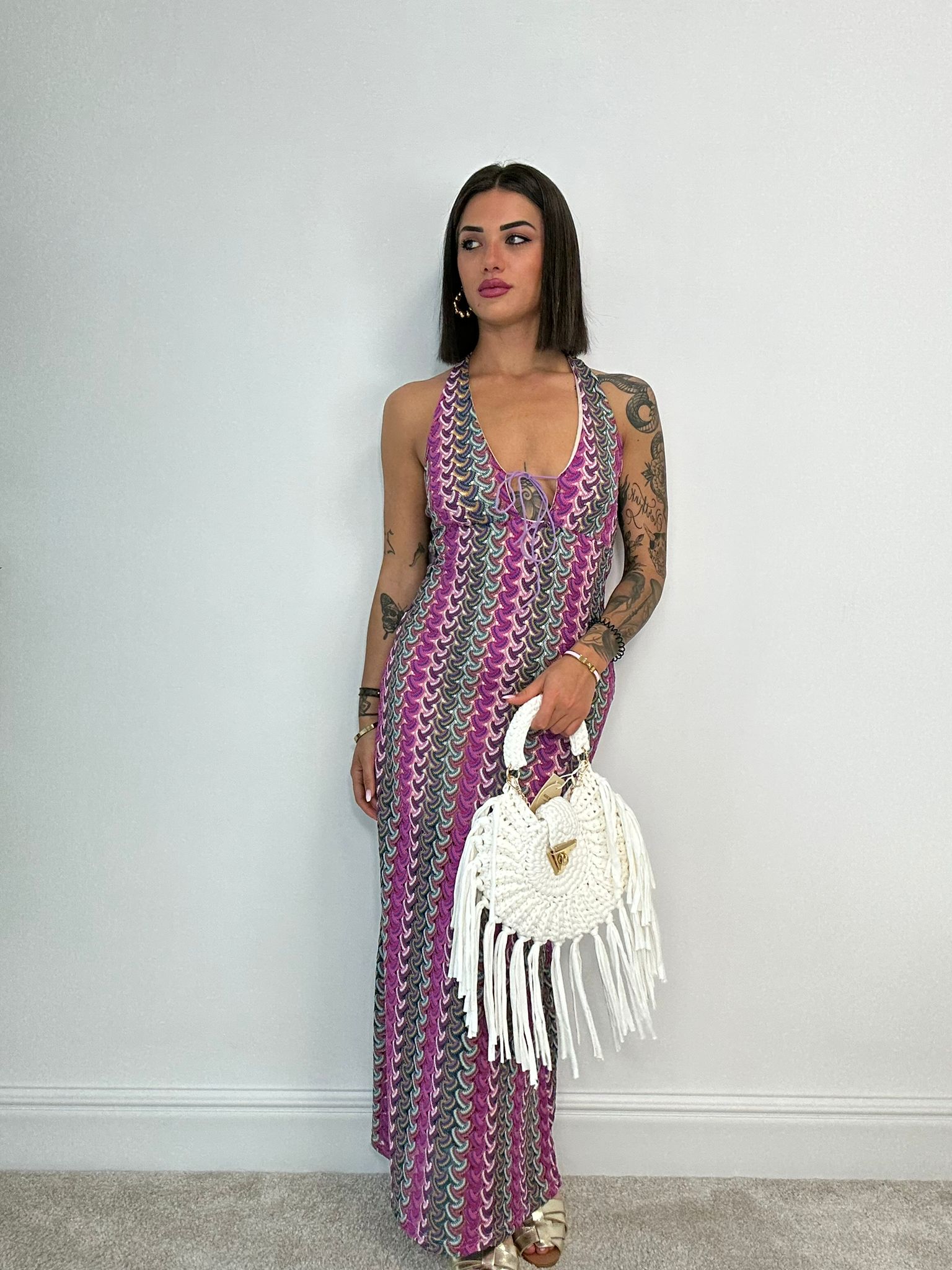 Abito Multicolor Scollo retro