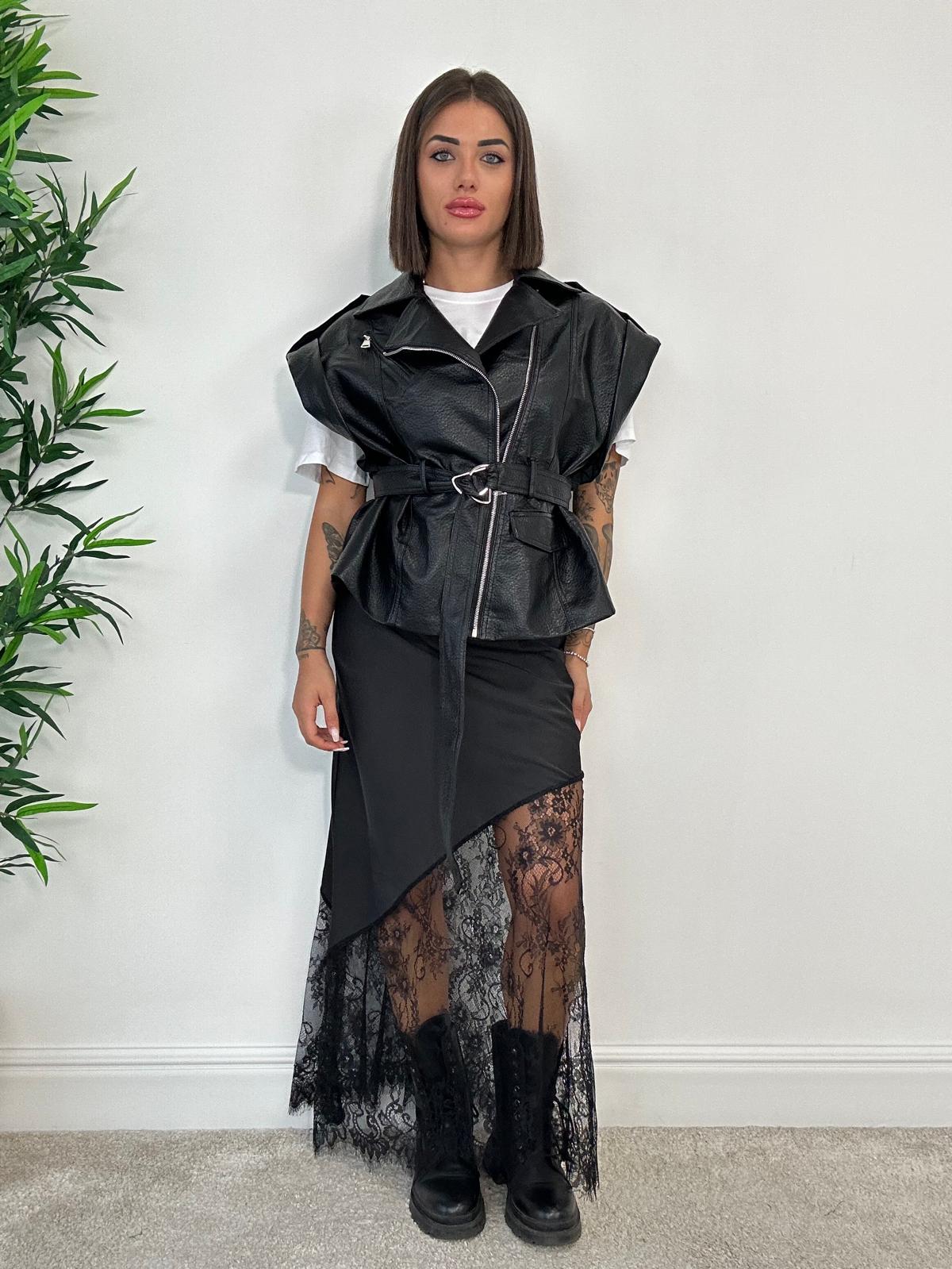Gilet in Ecopelle 8752 - Nero
