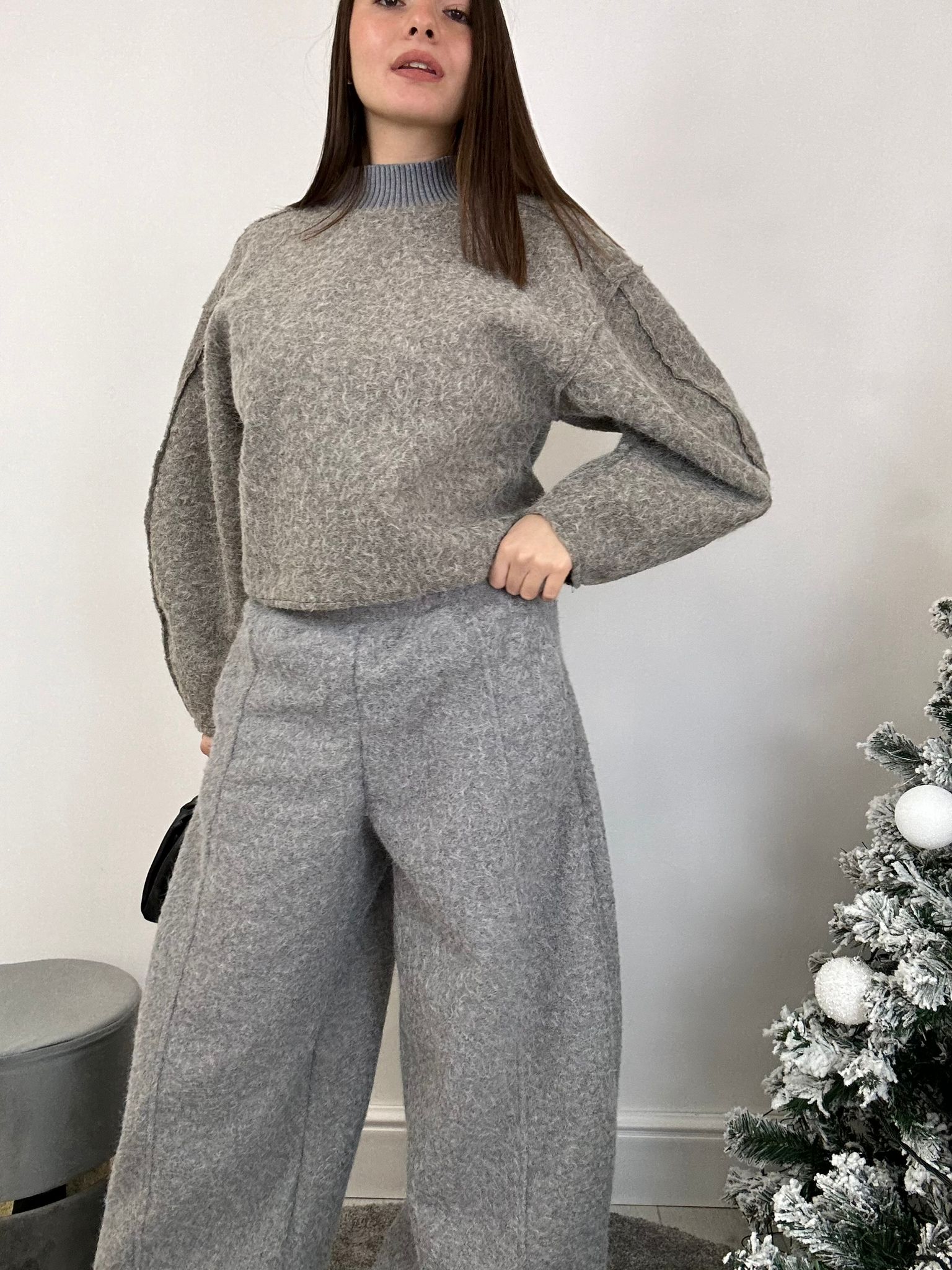 Ensemble coordonné Aris (Sweat + Pantalon) Gris et Boue