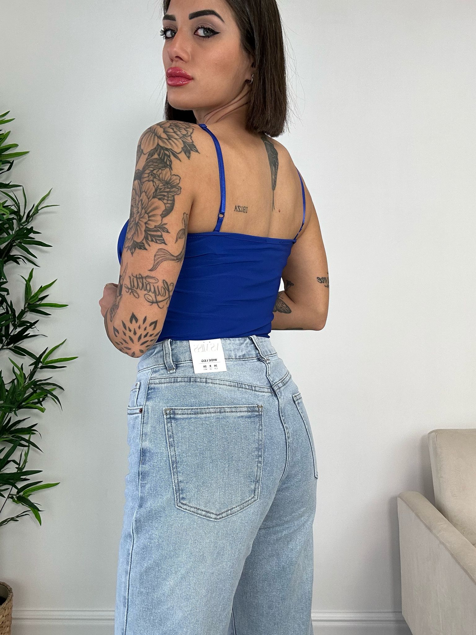 Body Scollo a Cuore - Blu