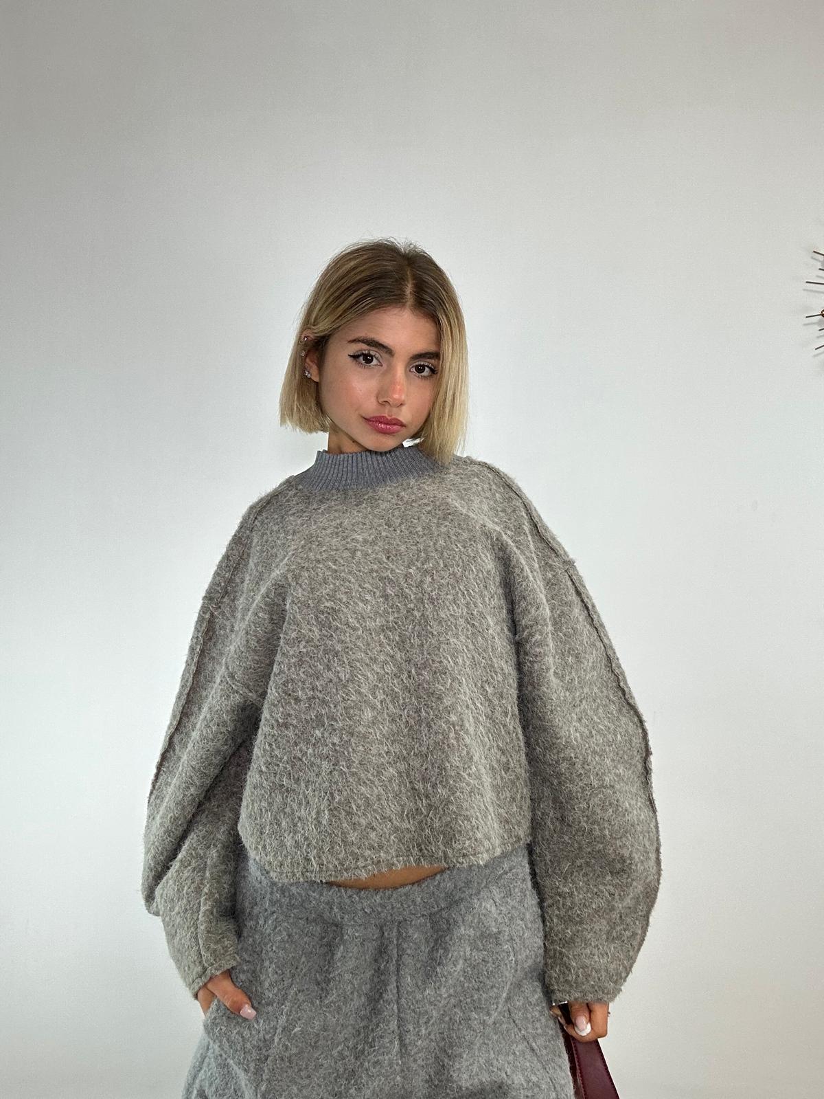 Coordinato in Lana - Grigio e Fango