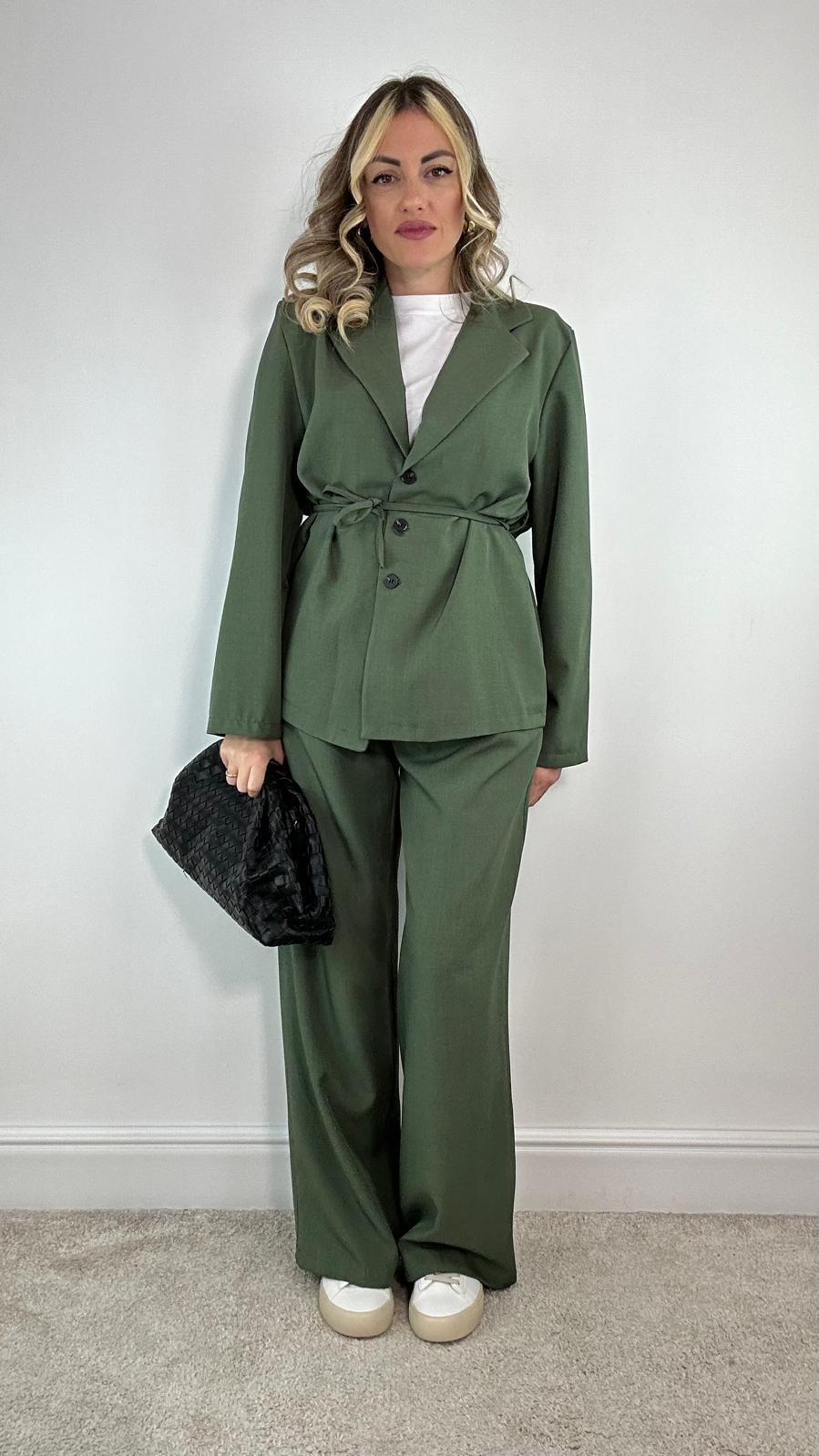 Coordinato M13351 (Camicia + Pantalone) Verde