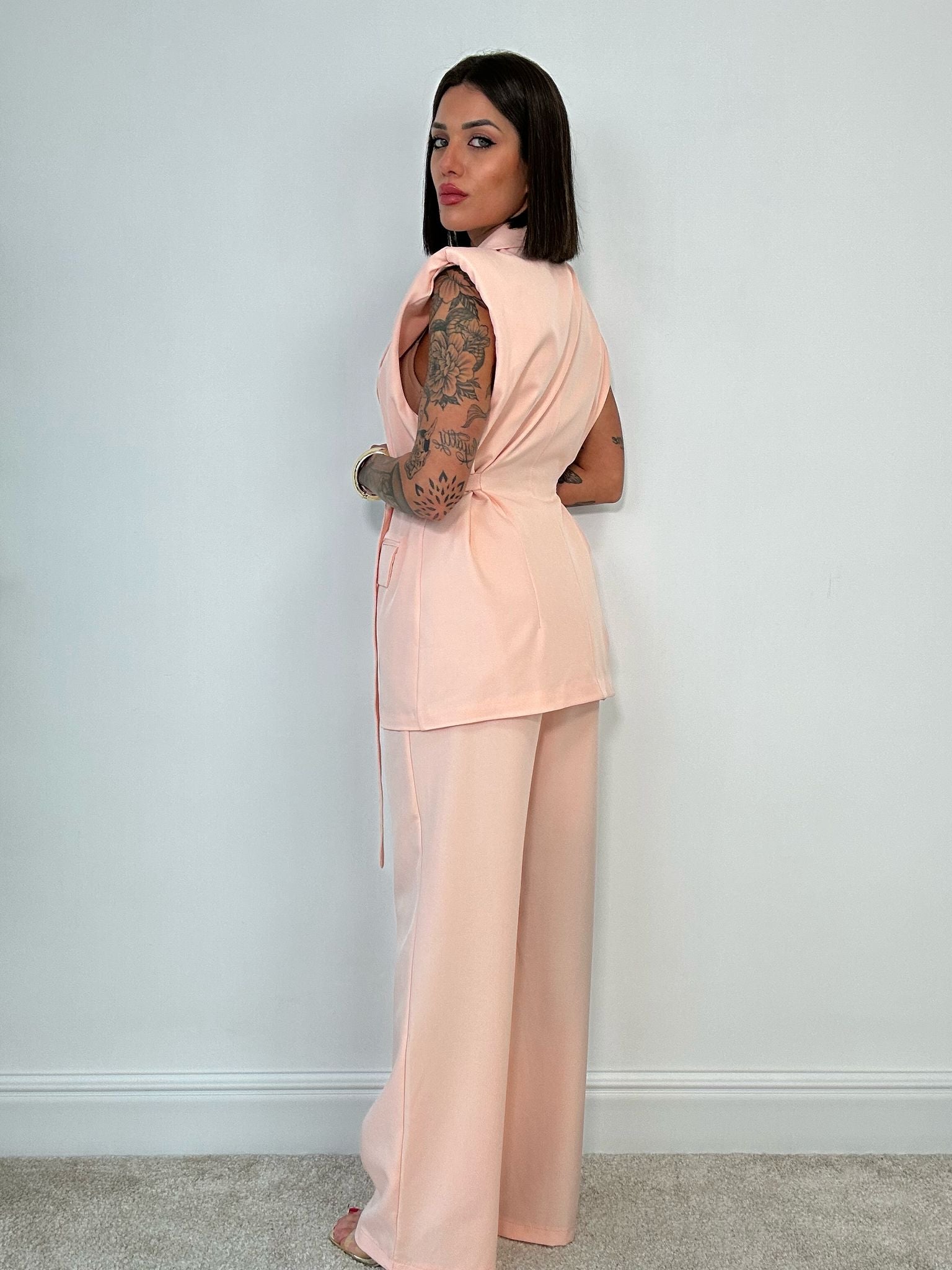 Tailleur Smanicato Madrid (Blazer + Pantalone) Pesca